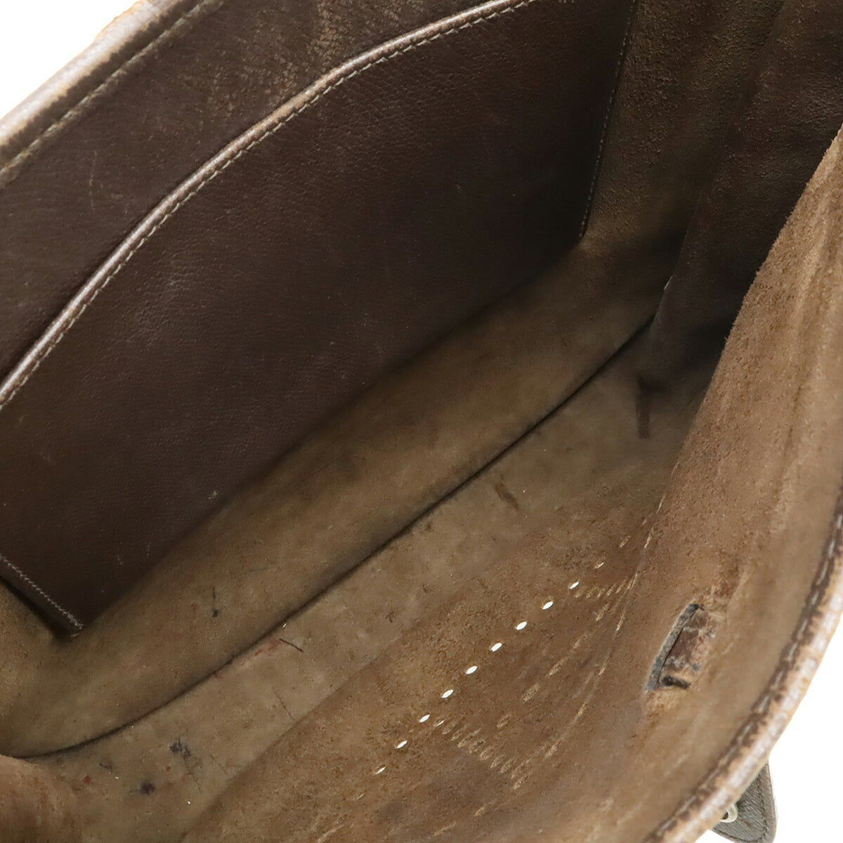 Hermes Dark Brown Courchevel Leather Shoulder Bag (Pre-Owned)