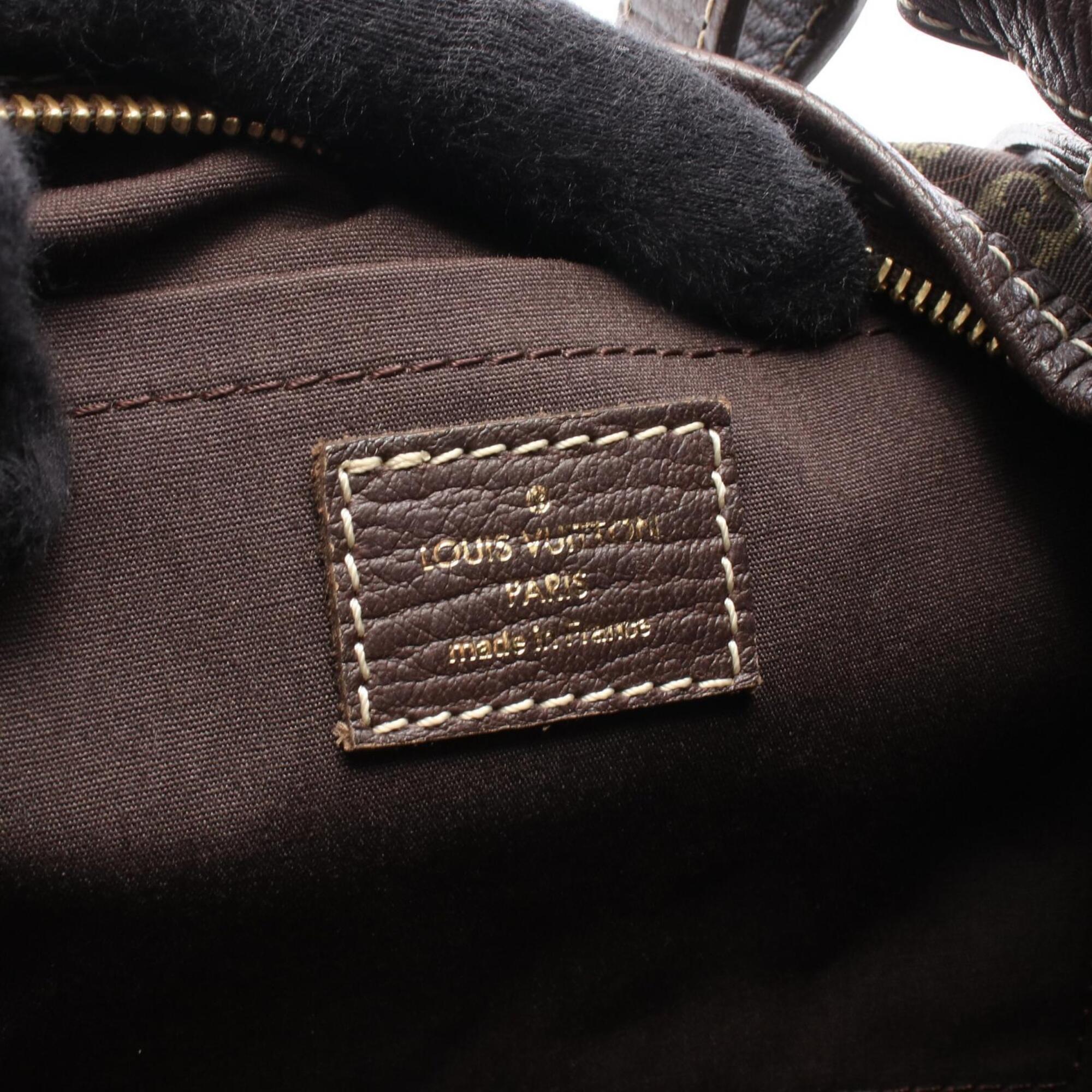 Louis Vuitton Monogram Mini Lin Brown Ebene Monogram Mini Lin Leather Handbag Shoulder Bag (Pre-Owned)