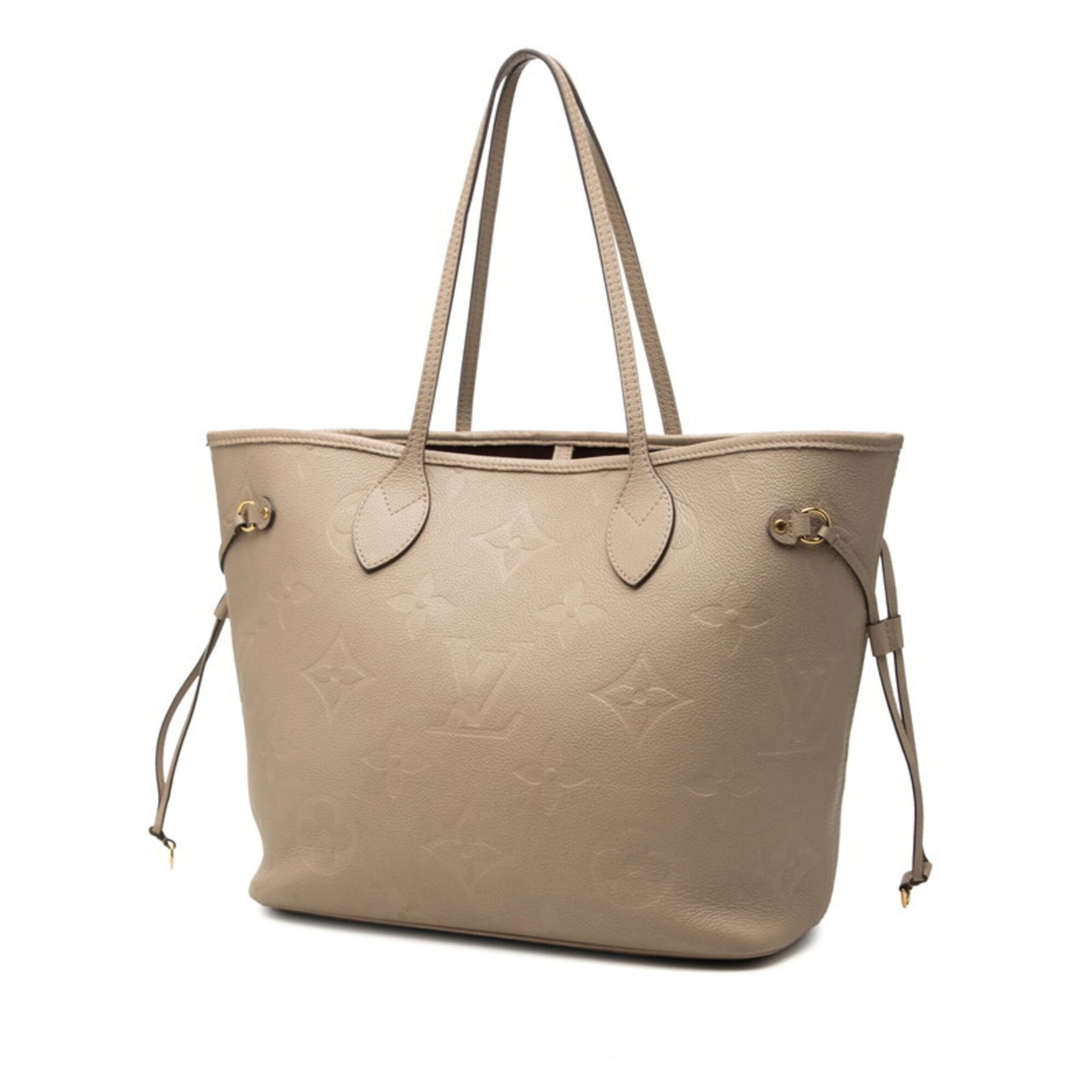 Louis Vuitton Grayish Tourterelle Leather Handbag Tote Bag (Pre-Owned)