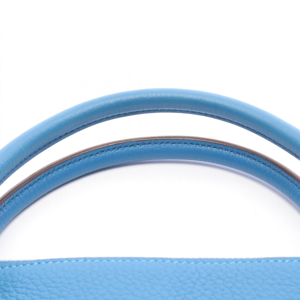 Hermes Blue Taurillon Clemence Leather Leather Handbag (Pre-Owned)