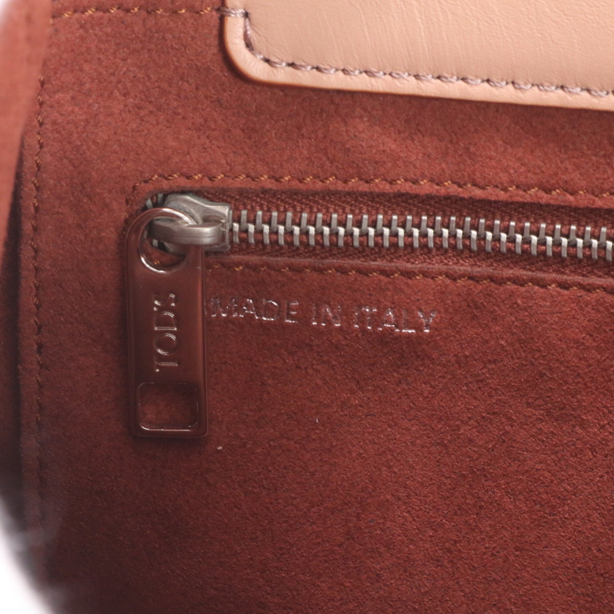 Tod's Pink Leather Handbag Tote Bag (Pre-Owned)