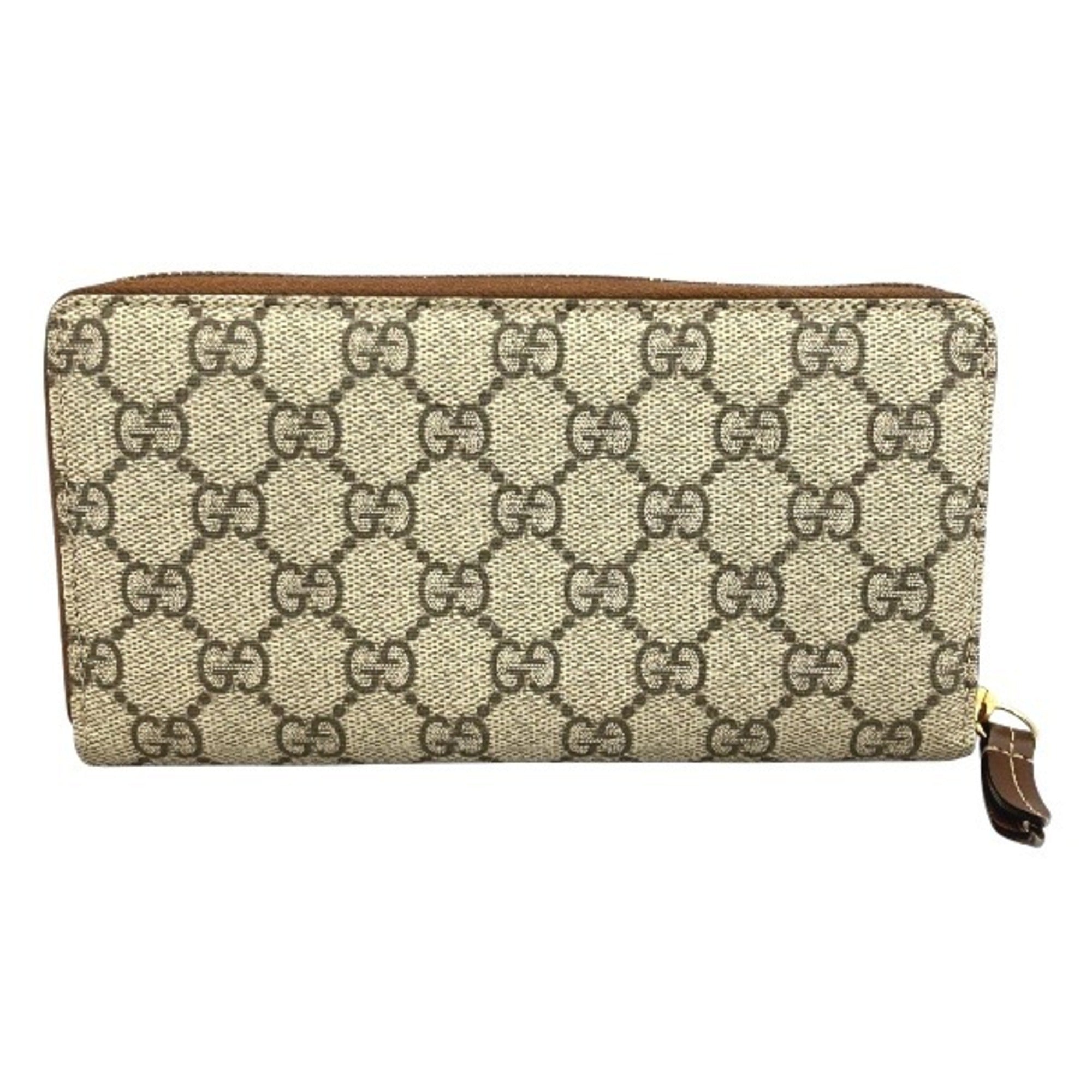 Gucci Beige Gg Supreme Long Wallet (Bi-Fold) (Pre-Owned)