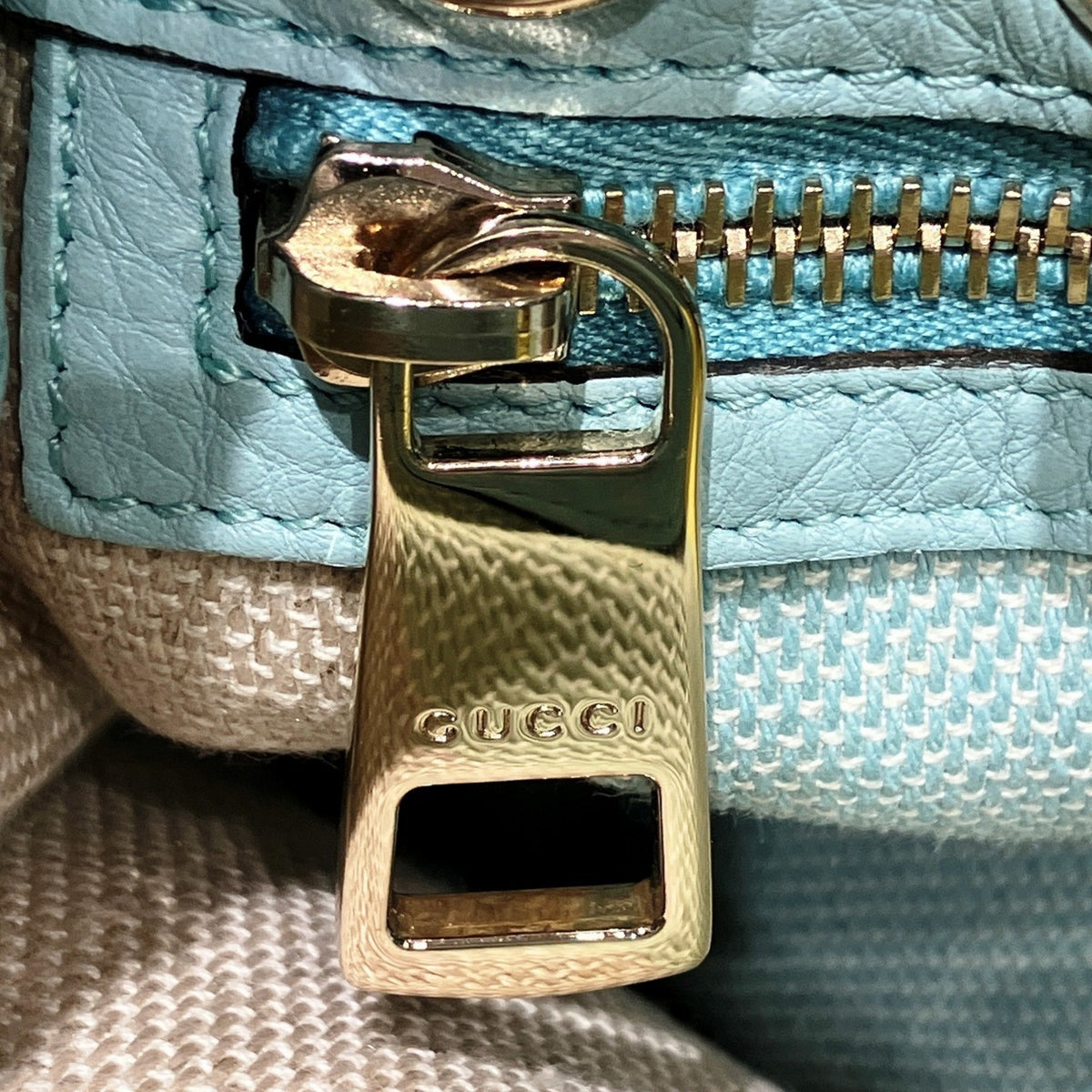Gucci Bamboo Straw Leather Shoulder Bag (Pre-Owned)