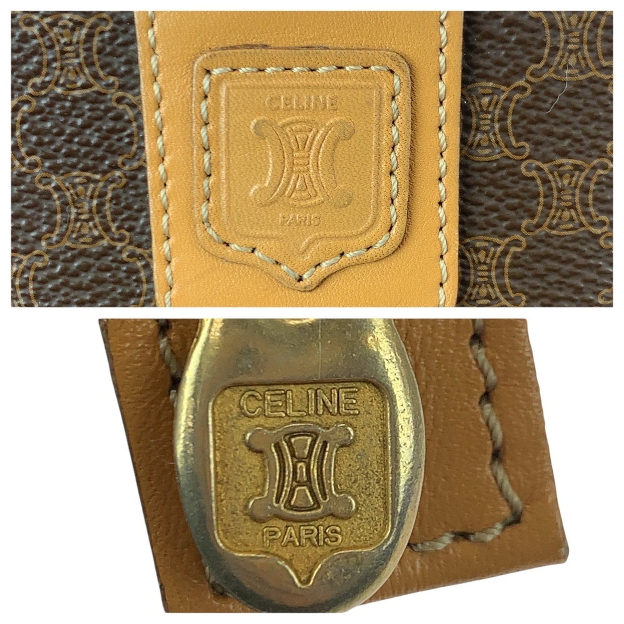 Celine Brown Pvc Leather Clutch Bag (Pre-Owned)