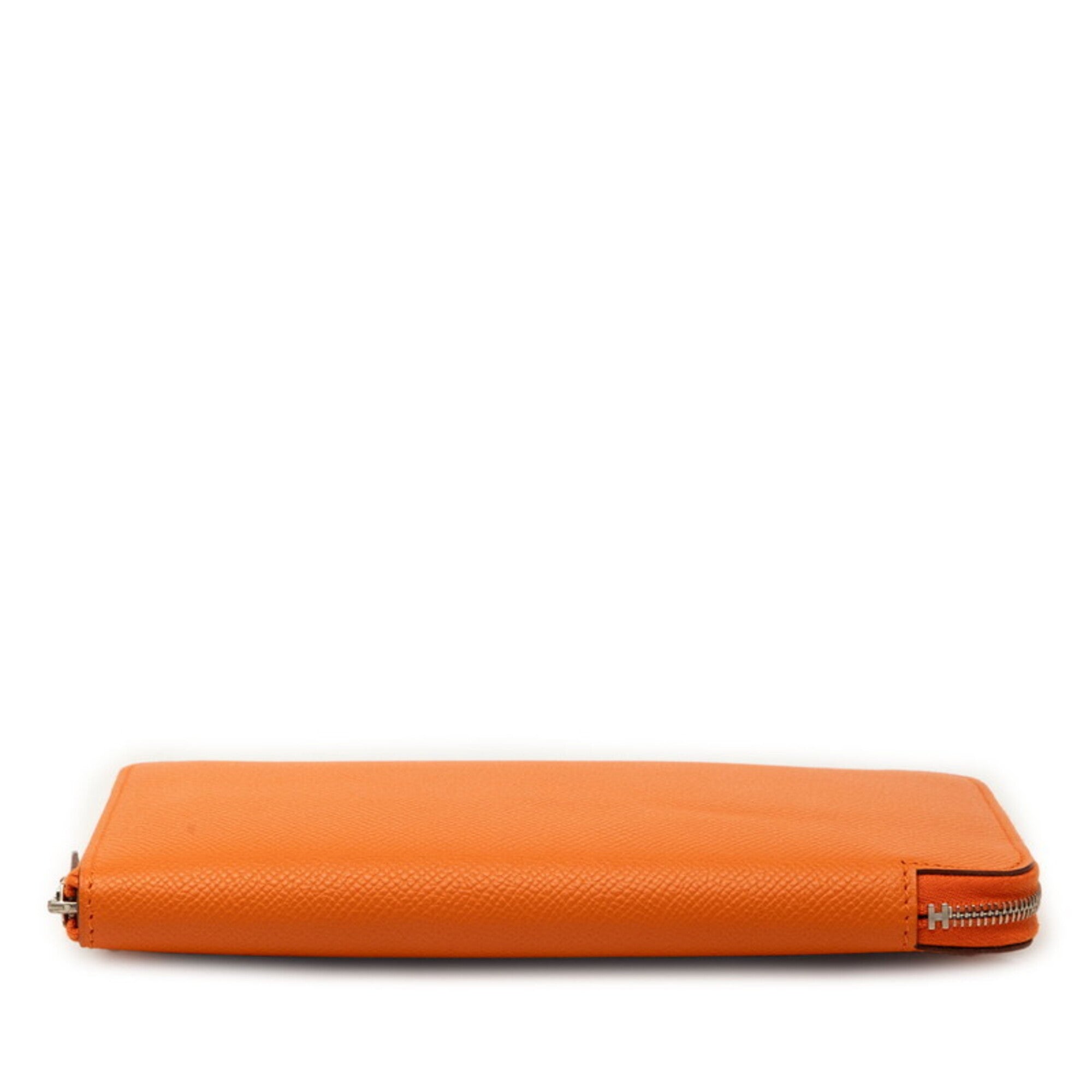 Hermes Orange Epsom Leather Long Bill Wallet (Bi-Fold) (Pre-Owned)