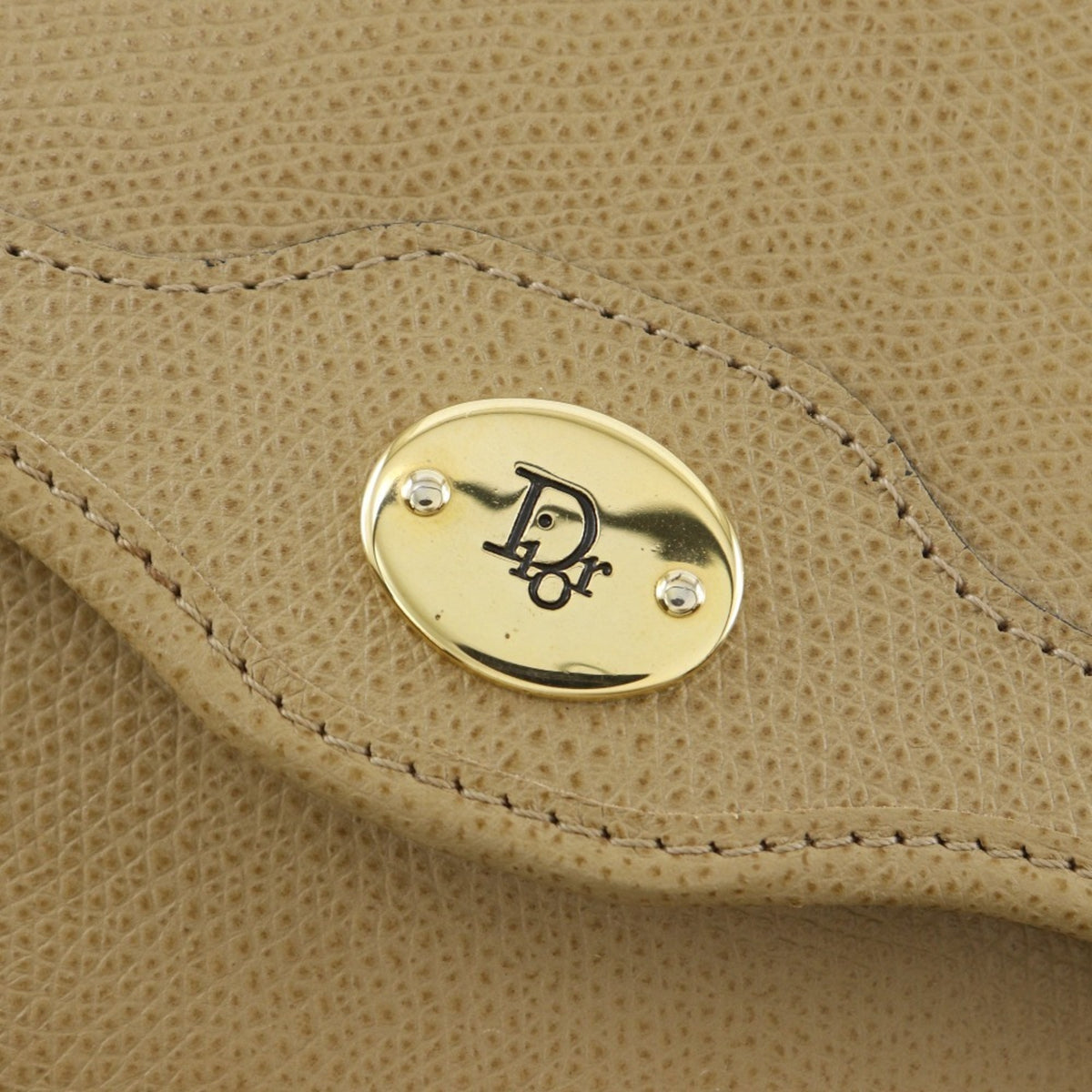Christian Dior Beige Leather Shoulder Bag (Pre-Owned)