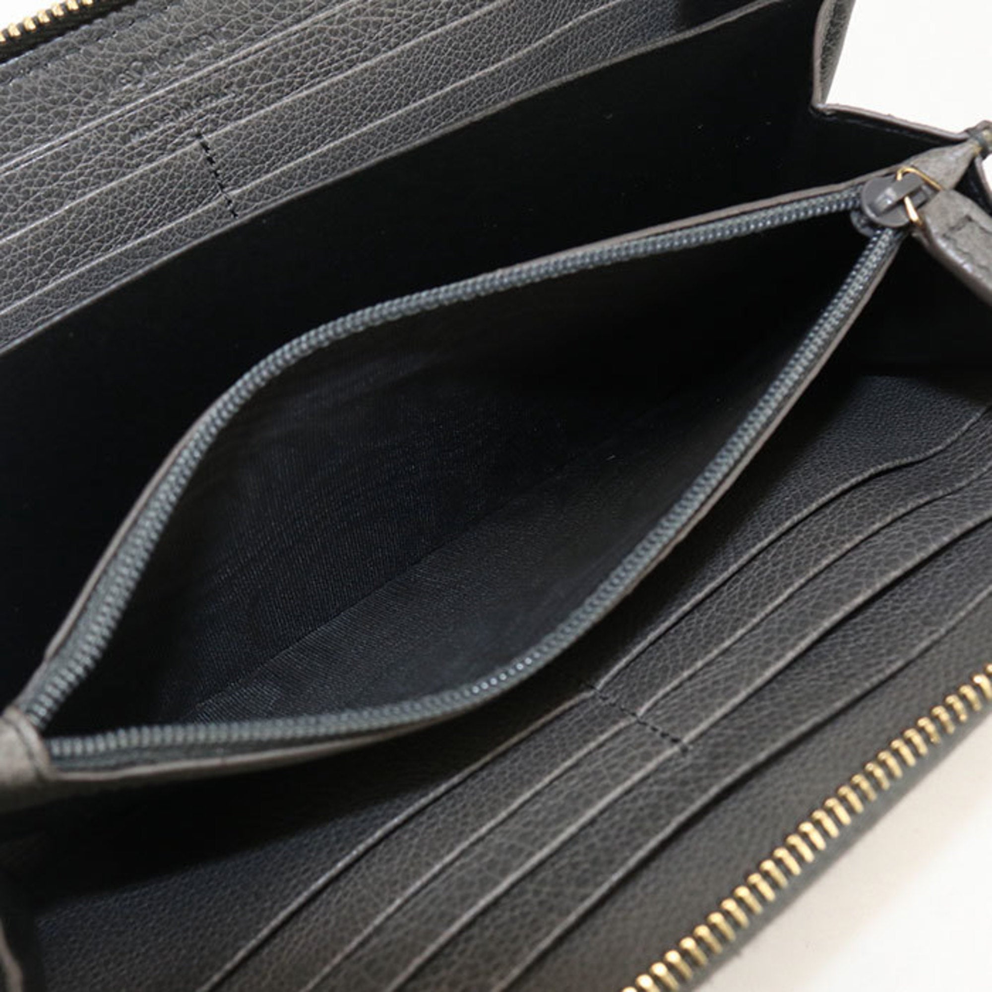 Saint Laurent Gray Leather Coin Purse/Coin Case (Pre-Owned)