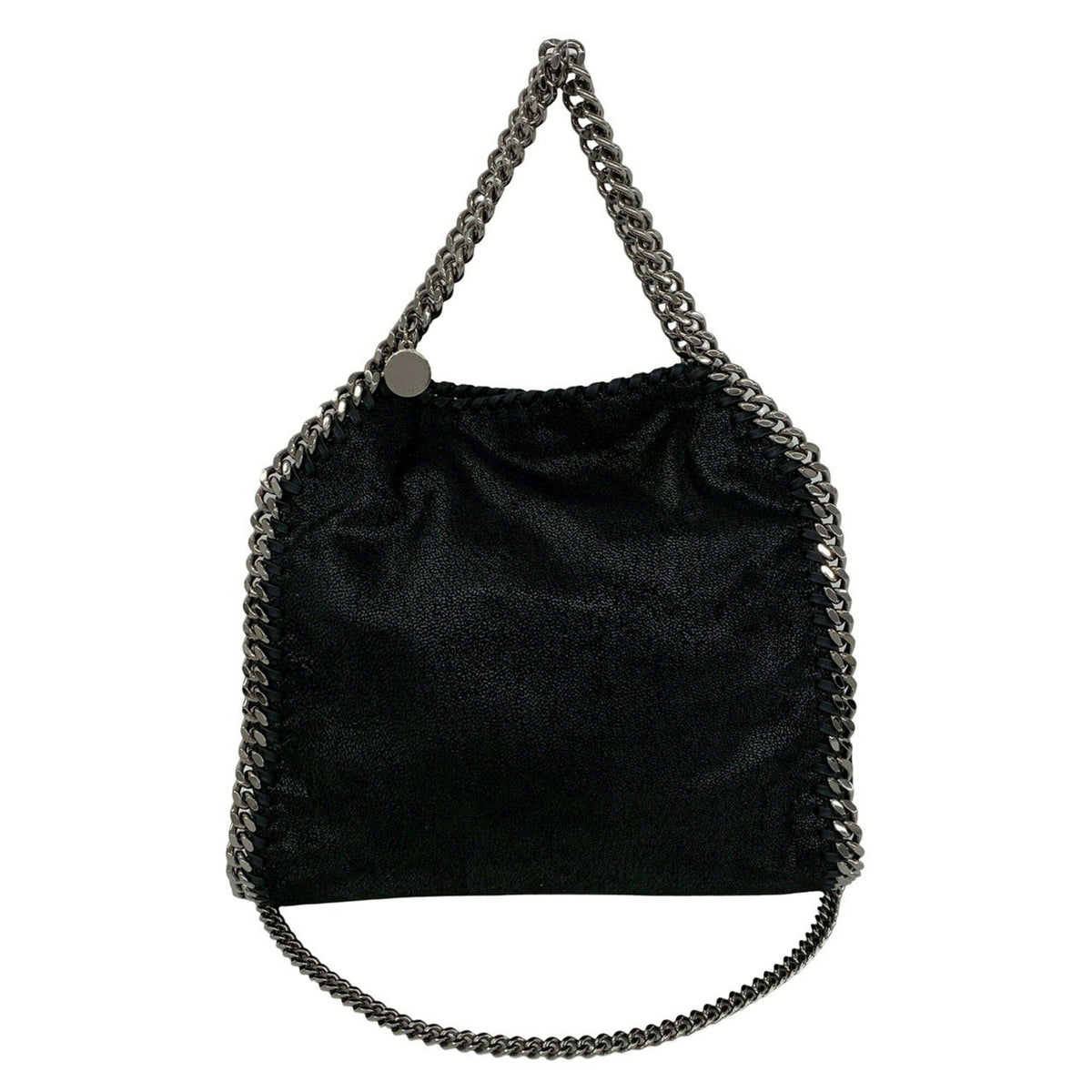 Stella Mccartney Black Leather Handbag Shoulder Bag (Pre-Owned)
