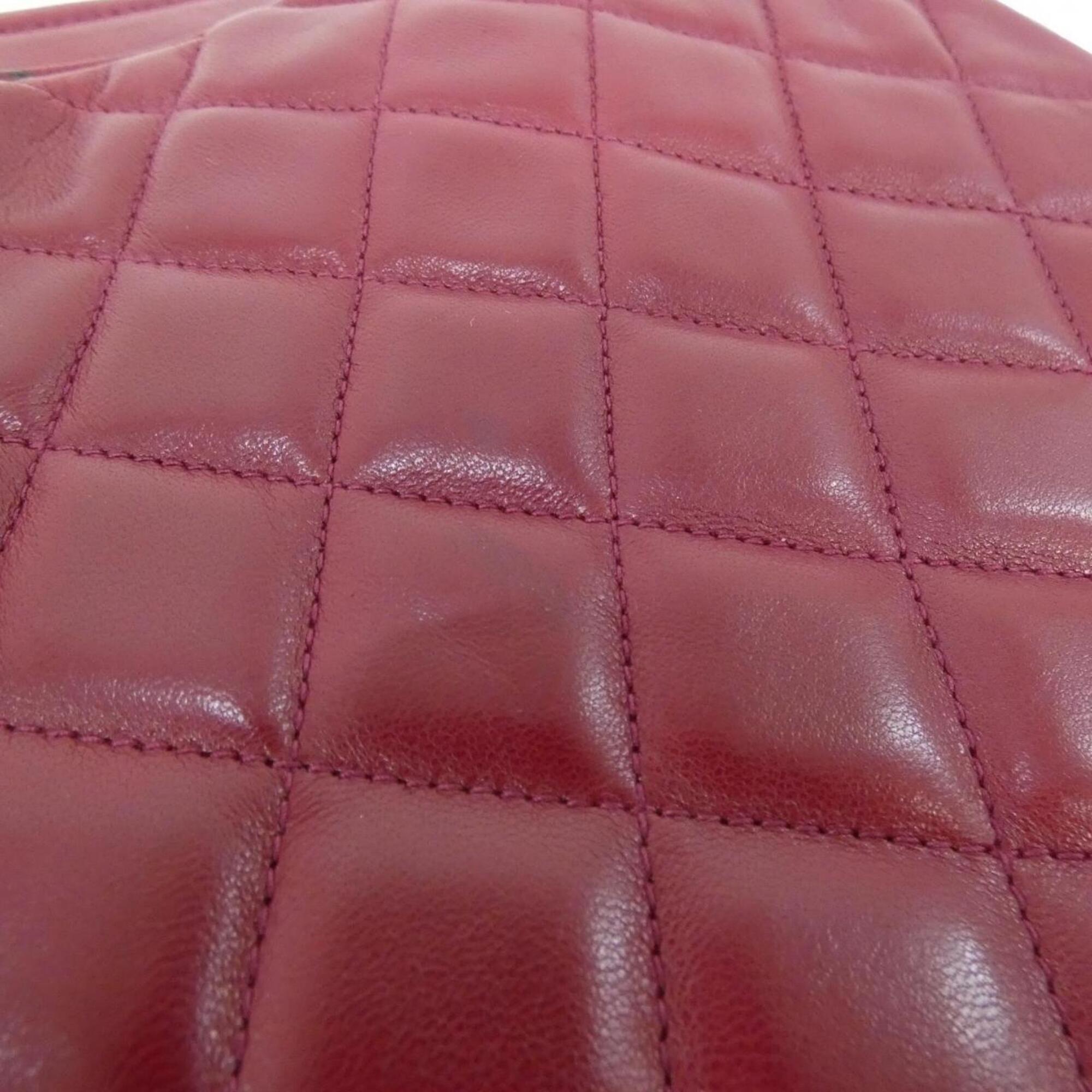 Chanel Bordeaux Leather Shoulder Bag (Pre-Owned)