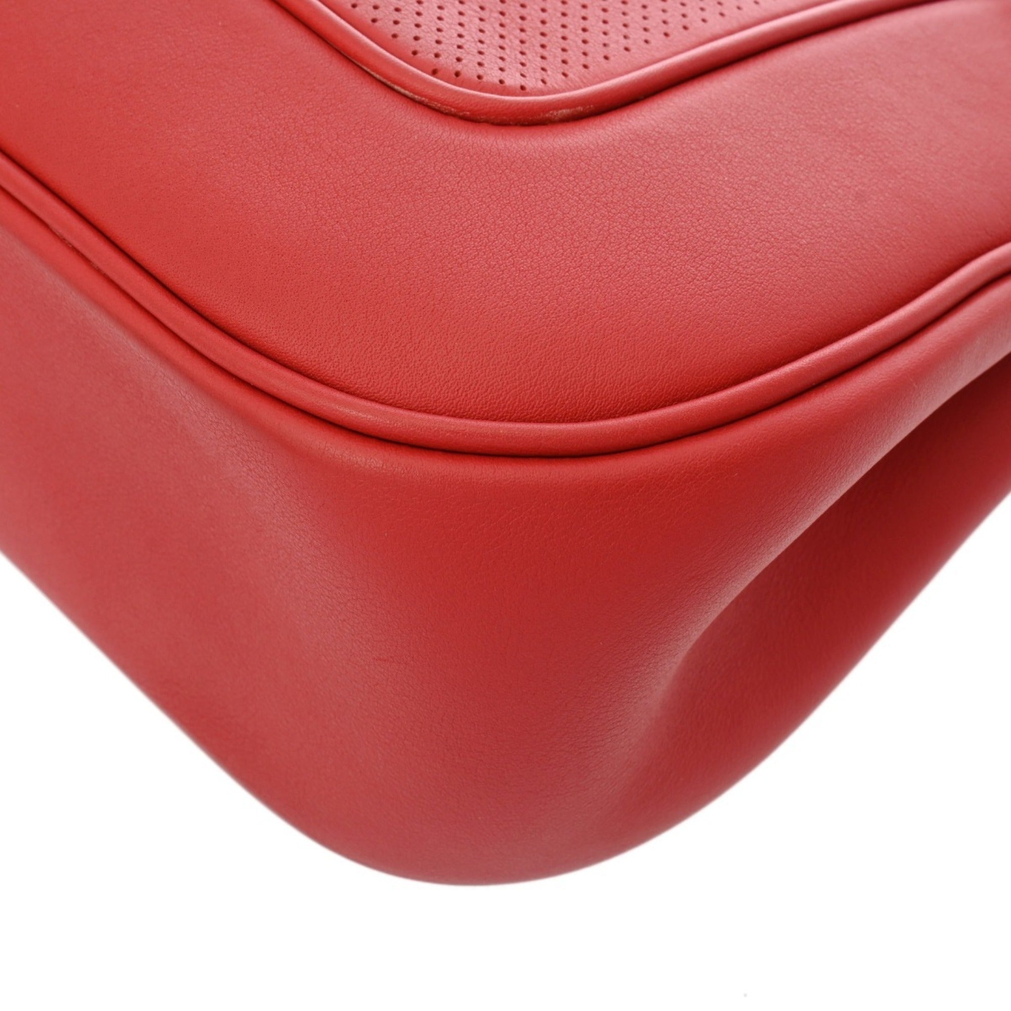 Hermes Rouge Casaque Swift Leather Shoulder Bag (Pre-Owned)