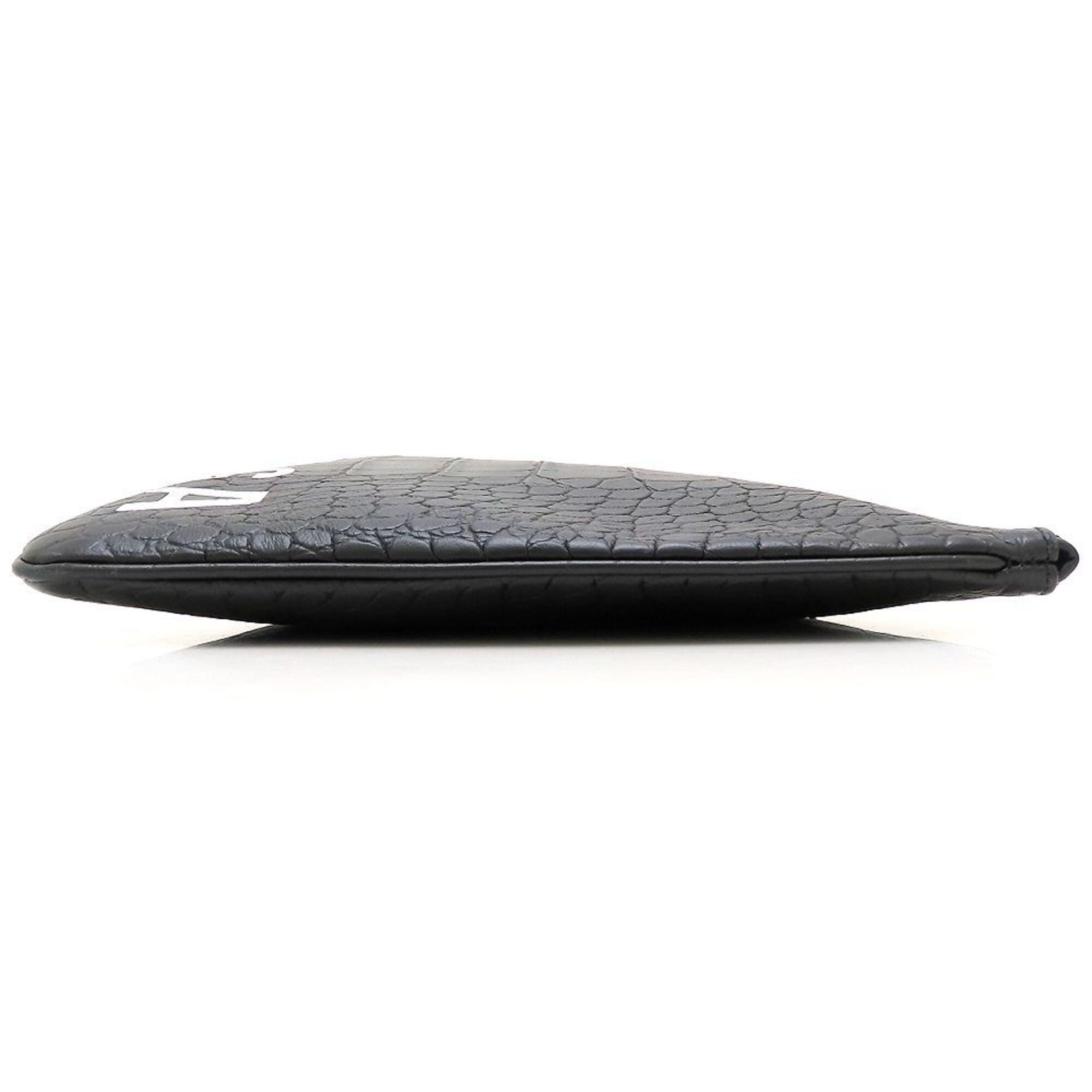 Balenciaga Black Leather Clutch Bag (Pre-Owned)
