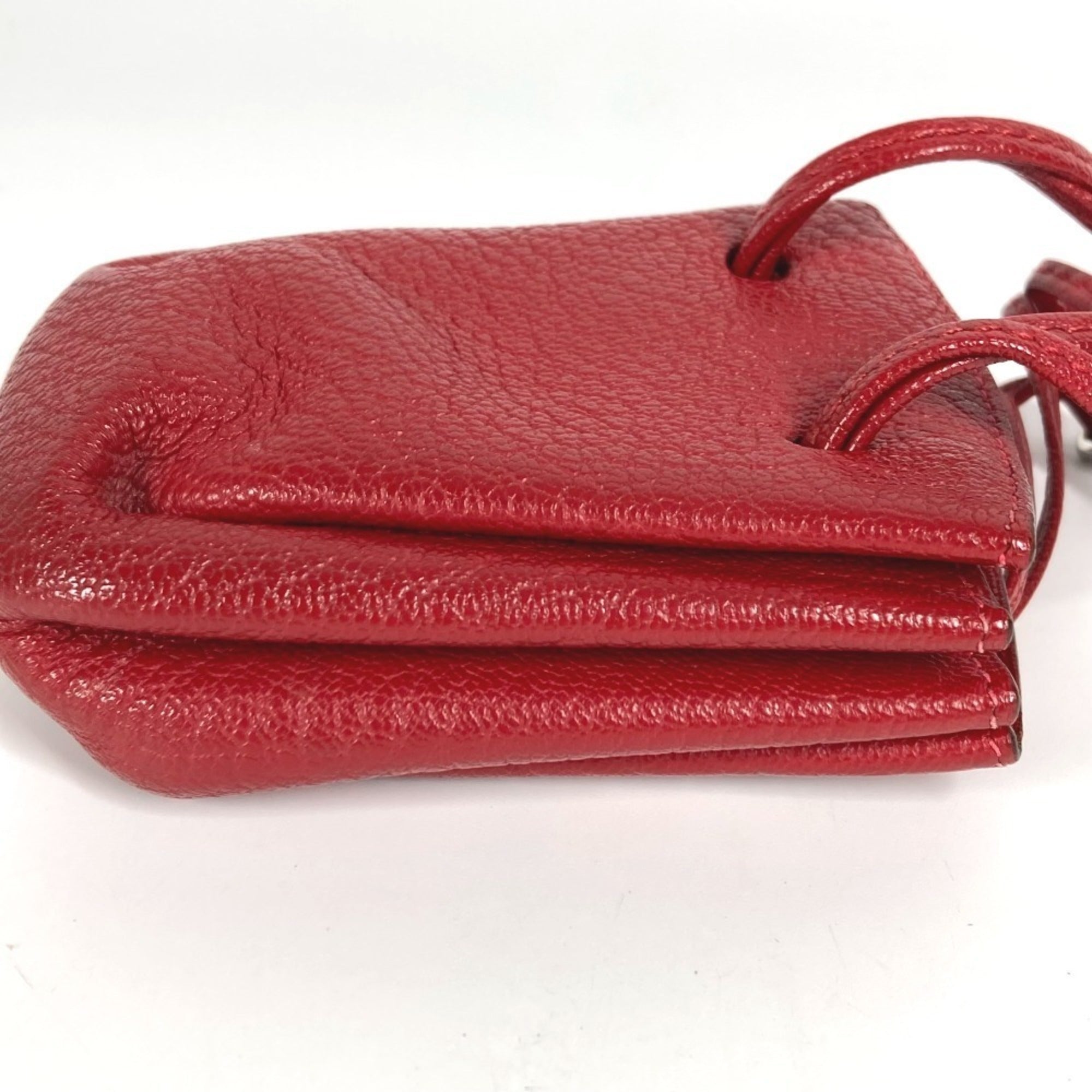 Hermes Vespa Red Color Leather Pouch (Pre-Owned)