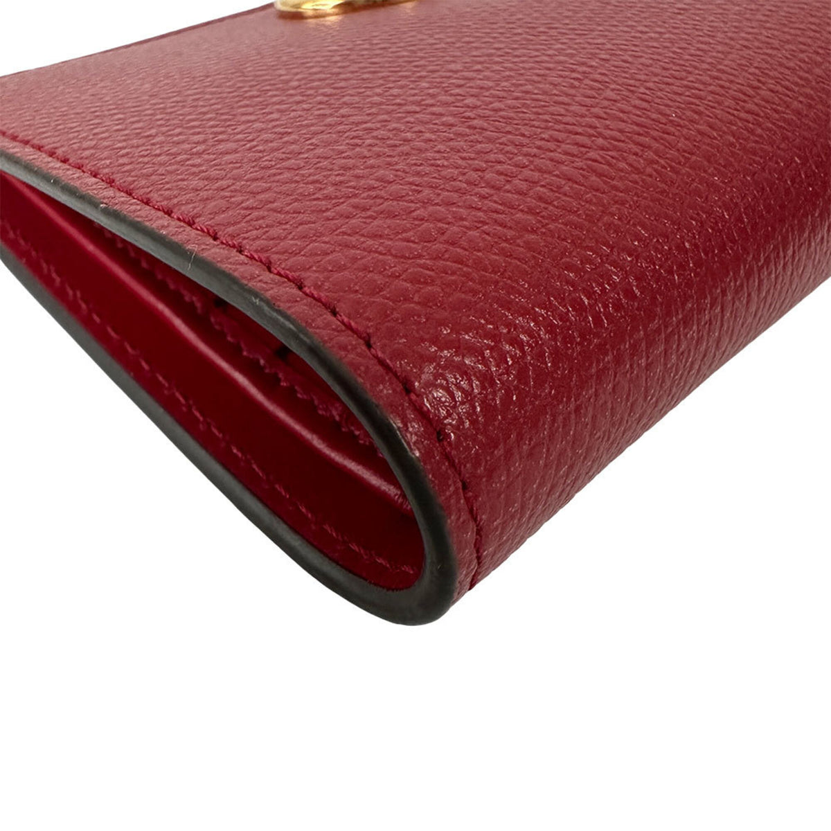 Fendi Red Color Leather Wallet (Bi-Fold) (Pre-Owned)