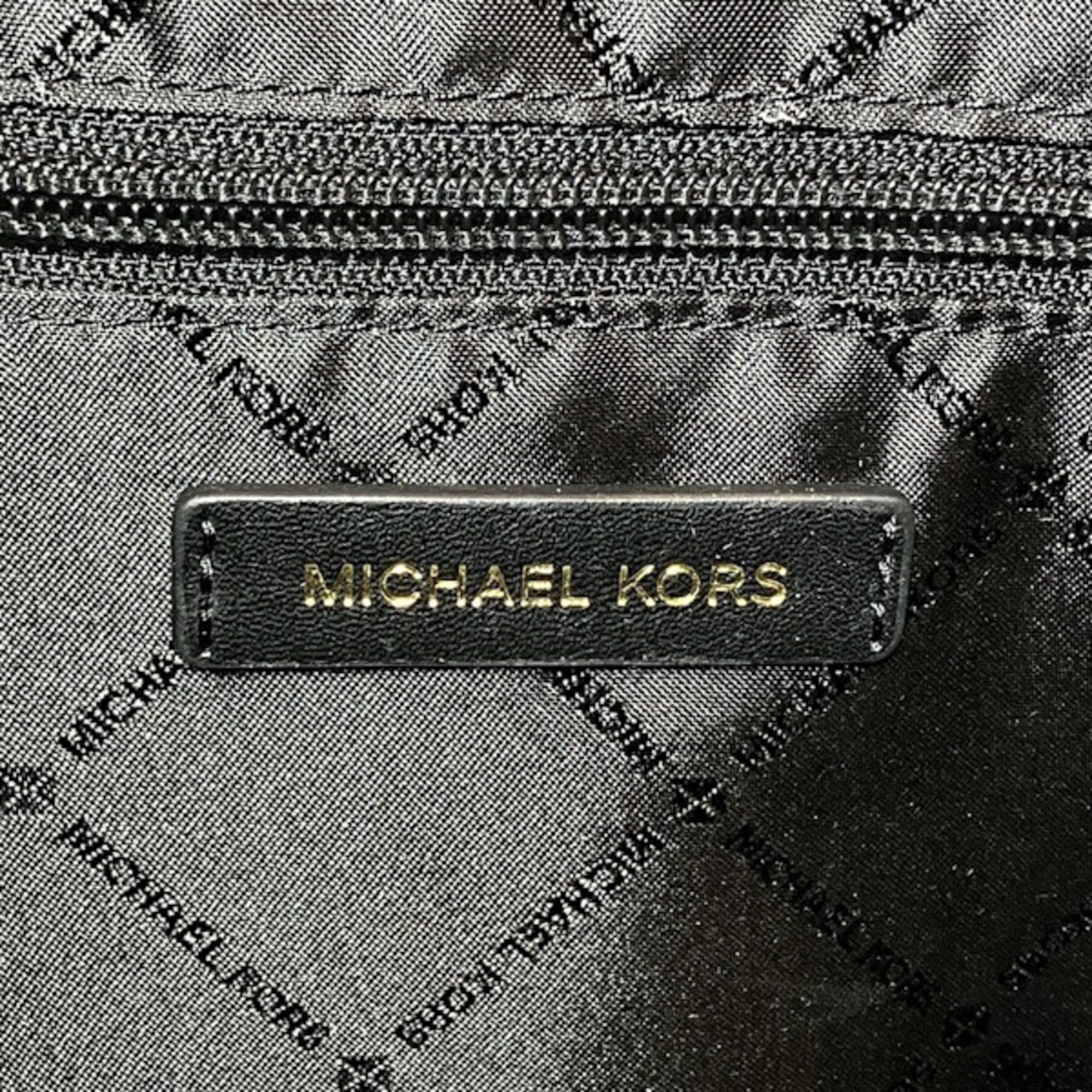 Michael Kors Black Leather Shoulder Bag Tote Bag (Pre-Owned)