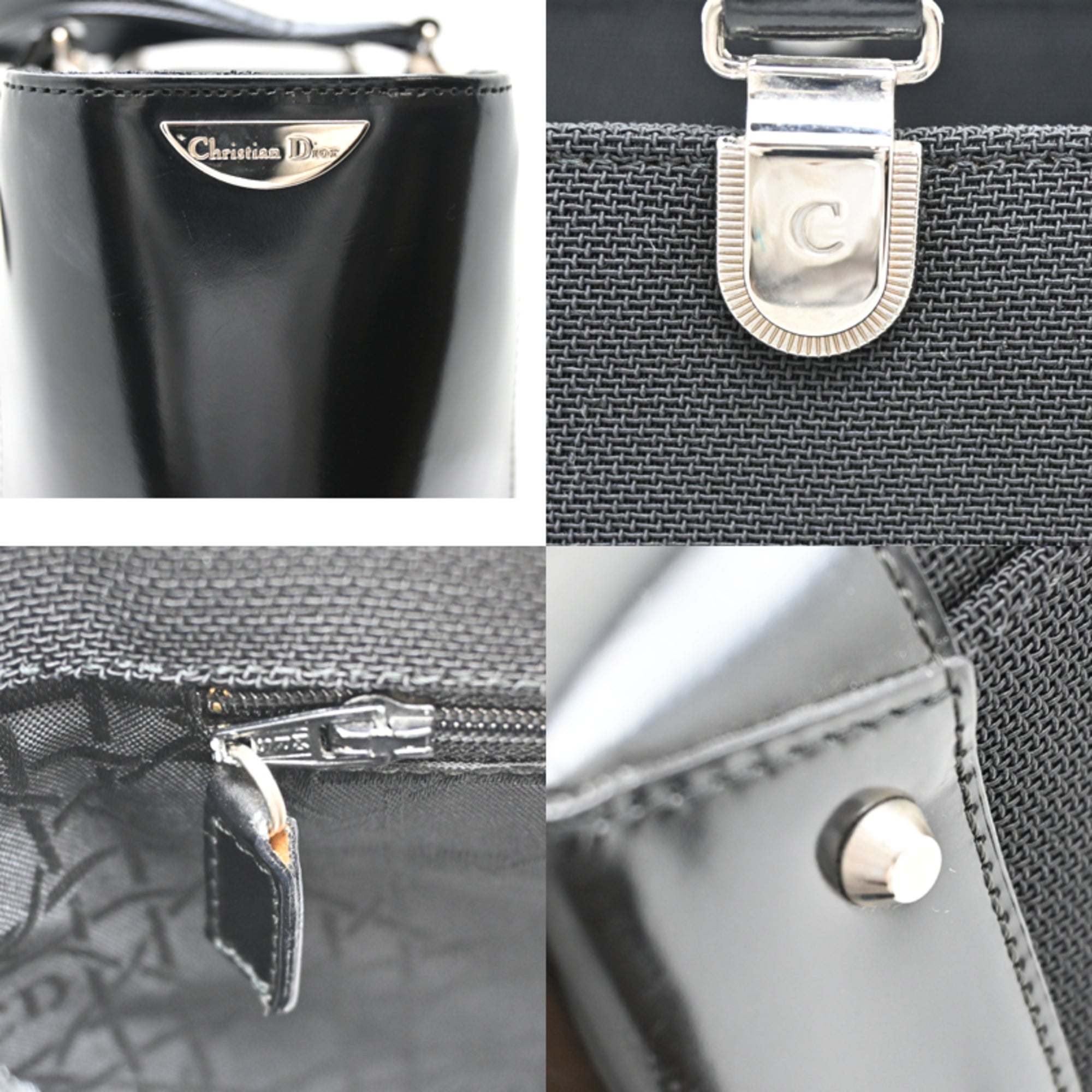 Christian Dior Black Canvas Tote Bag (Pre-Owned)