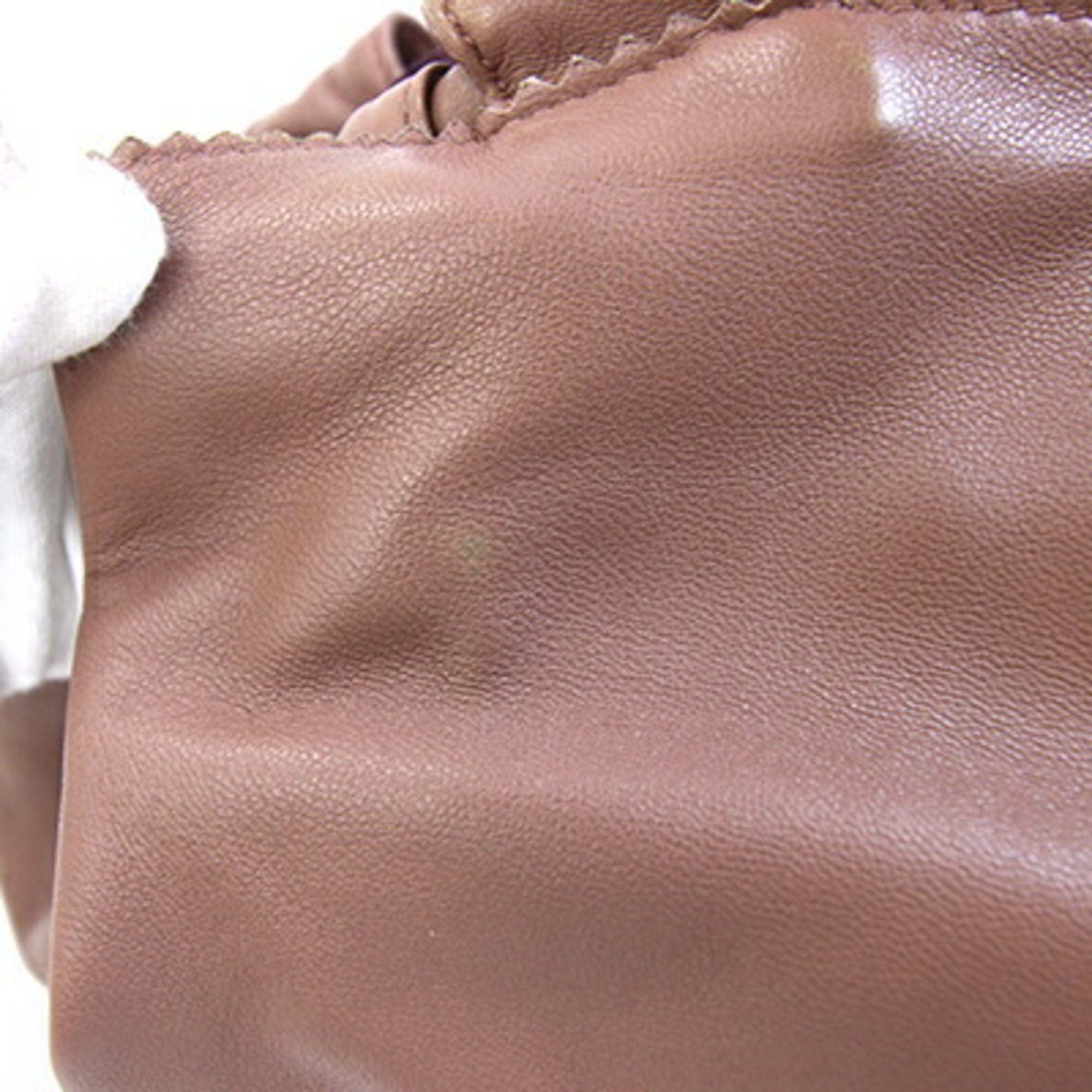 Loewe Brown Pink Leather Handbag (Pre-Owned)