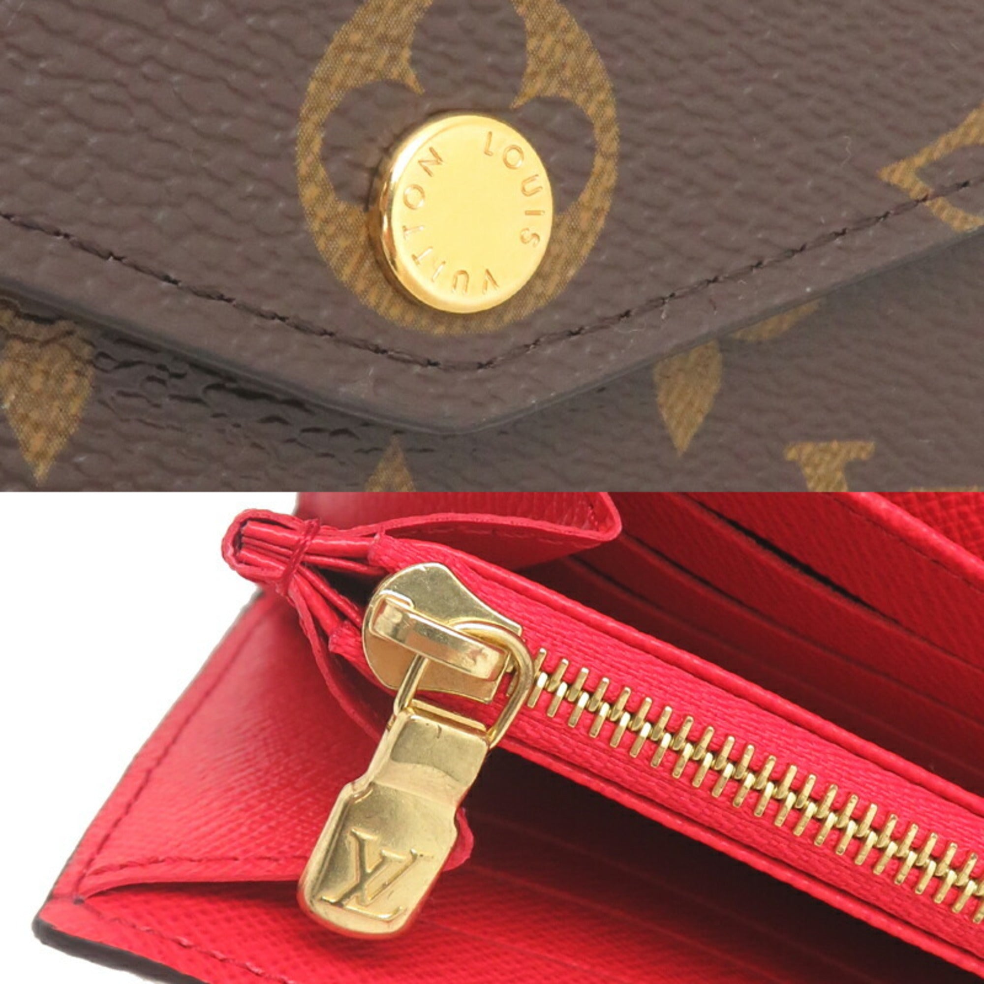Louis Vuitton Monogram Brown Coquelicots Monogram Monogram Long Wallet (Bi-Fold) (Pre-Owned)