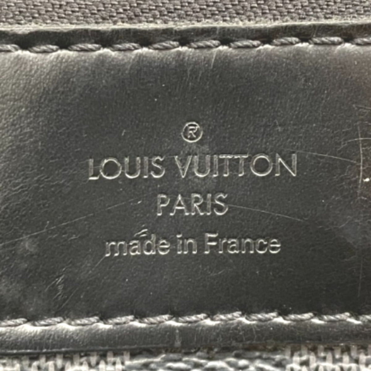 Louis Vuitton Damier Graphite Black Leather Shoulder Bag (Pre-Owned)