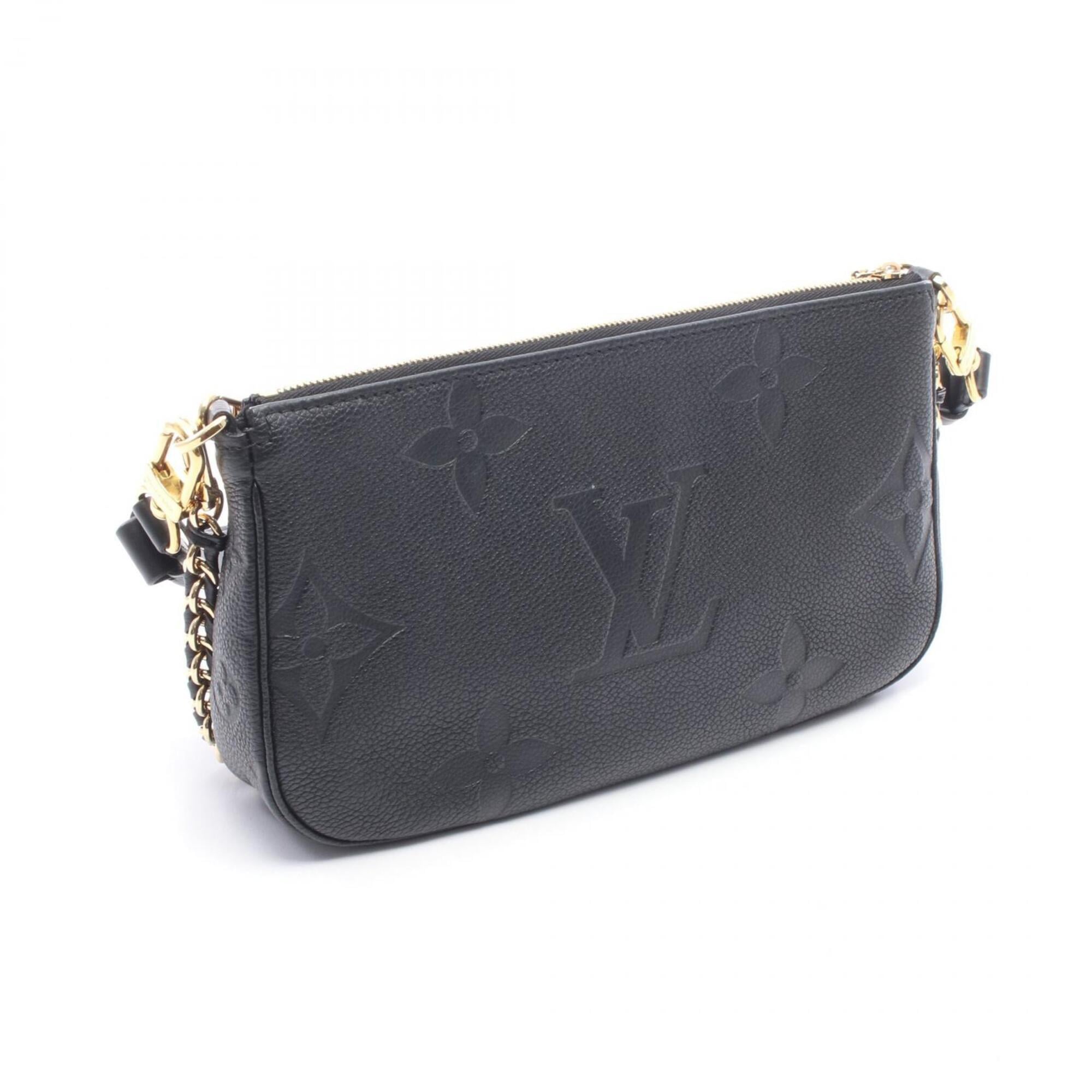 Louis Vuitton Black Noir Monogram Empreinte Handbag Pochette Shoulder Bag (Pre-Owned)