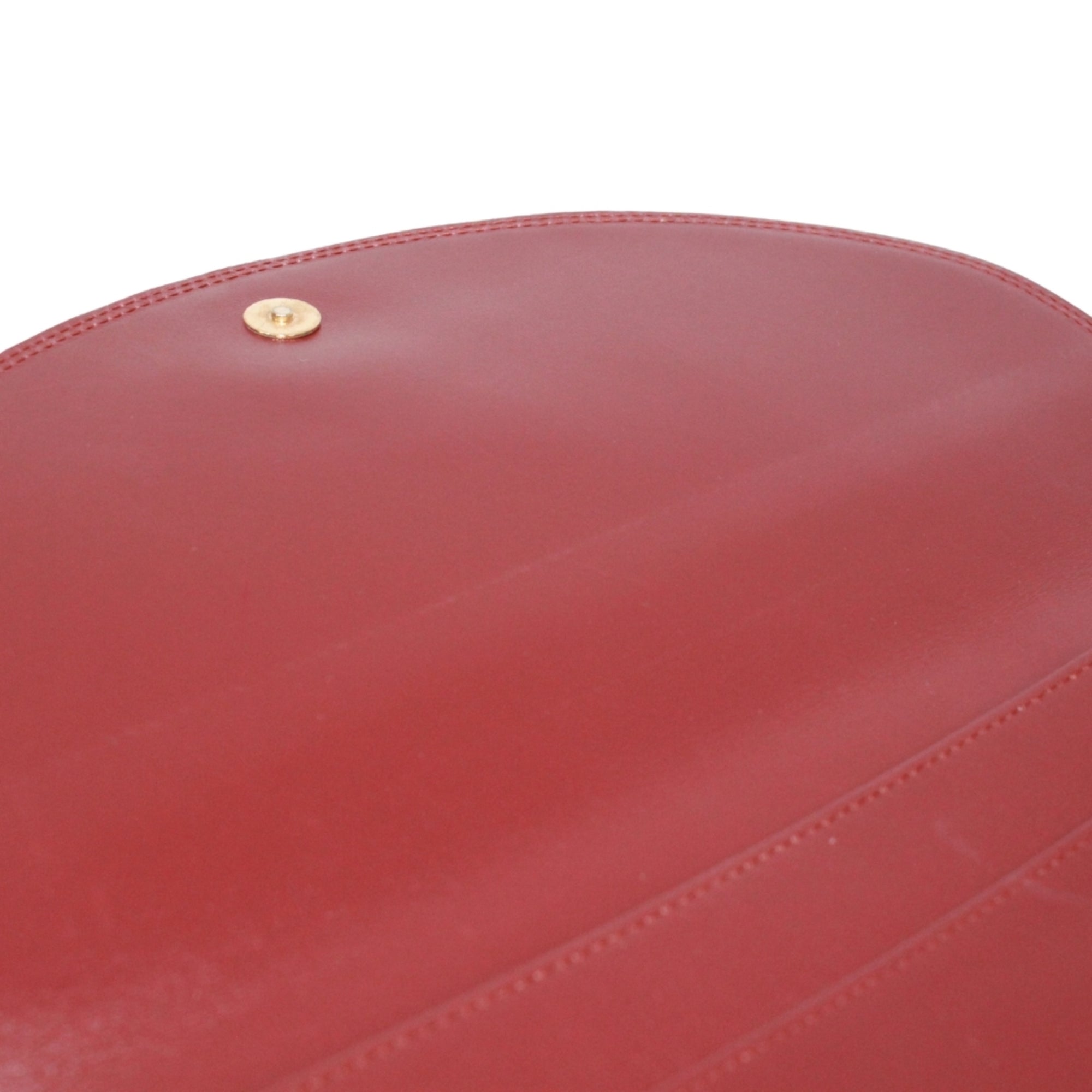 Cartier Bordeaux Leather Clutch Bag (Pre-Owned)