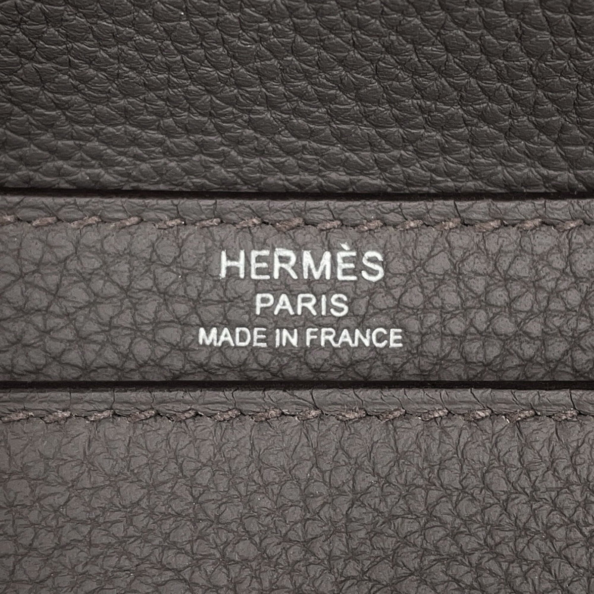 Hermes Etain Togo Leather Handbag (Pre-Owned)