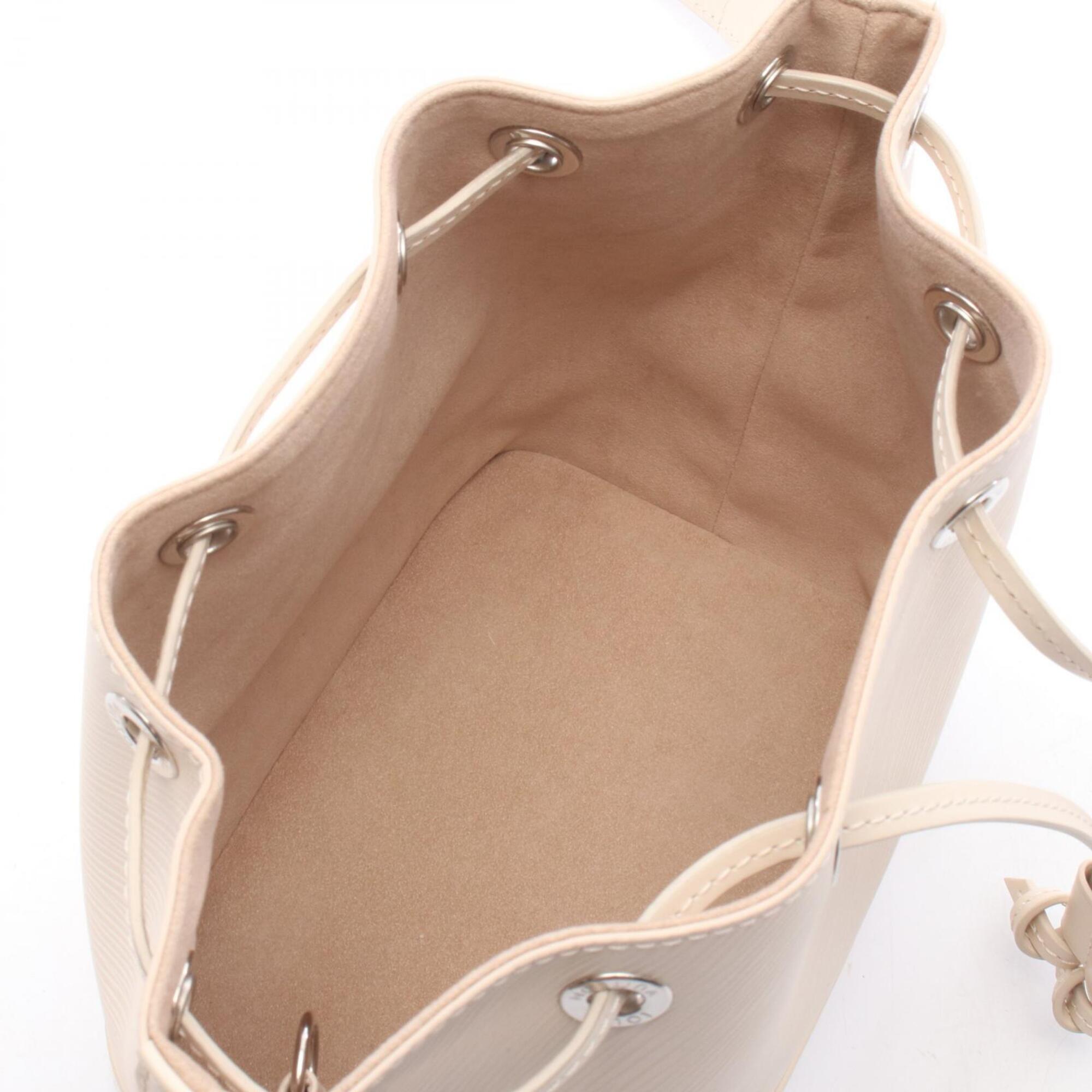 Louis Vuitton White Leather Handbag Pouch Shoulder Bag (Pre-Owned)