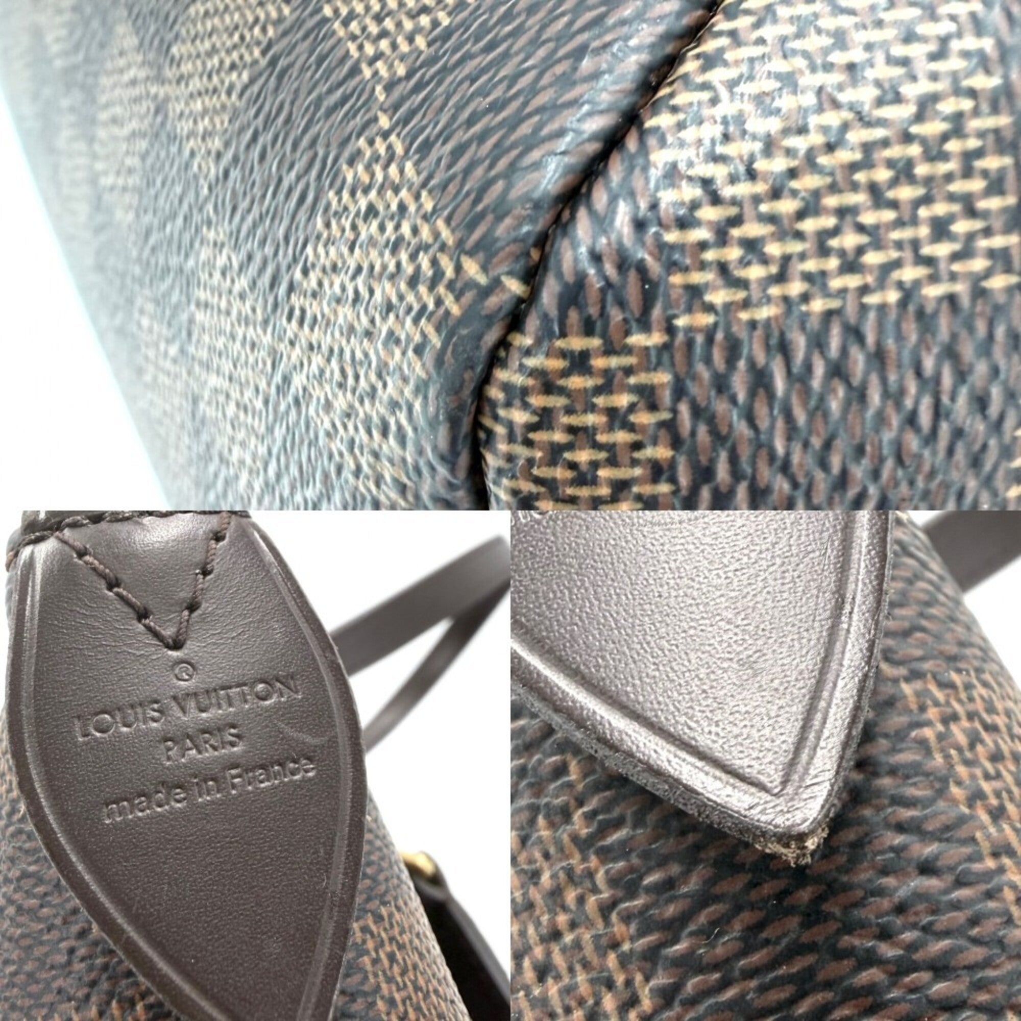 Louis Vuitton Brown Damier Canvas Handbag Tote Bag (Pre-Owned)