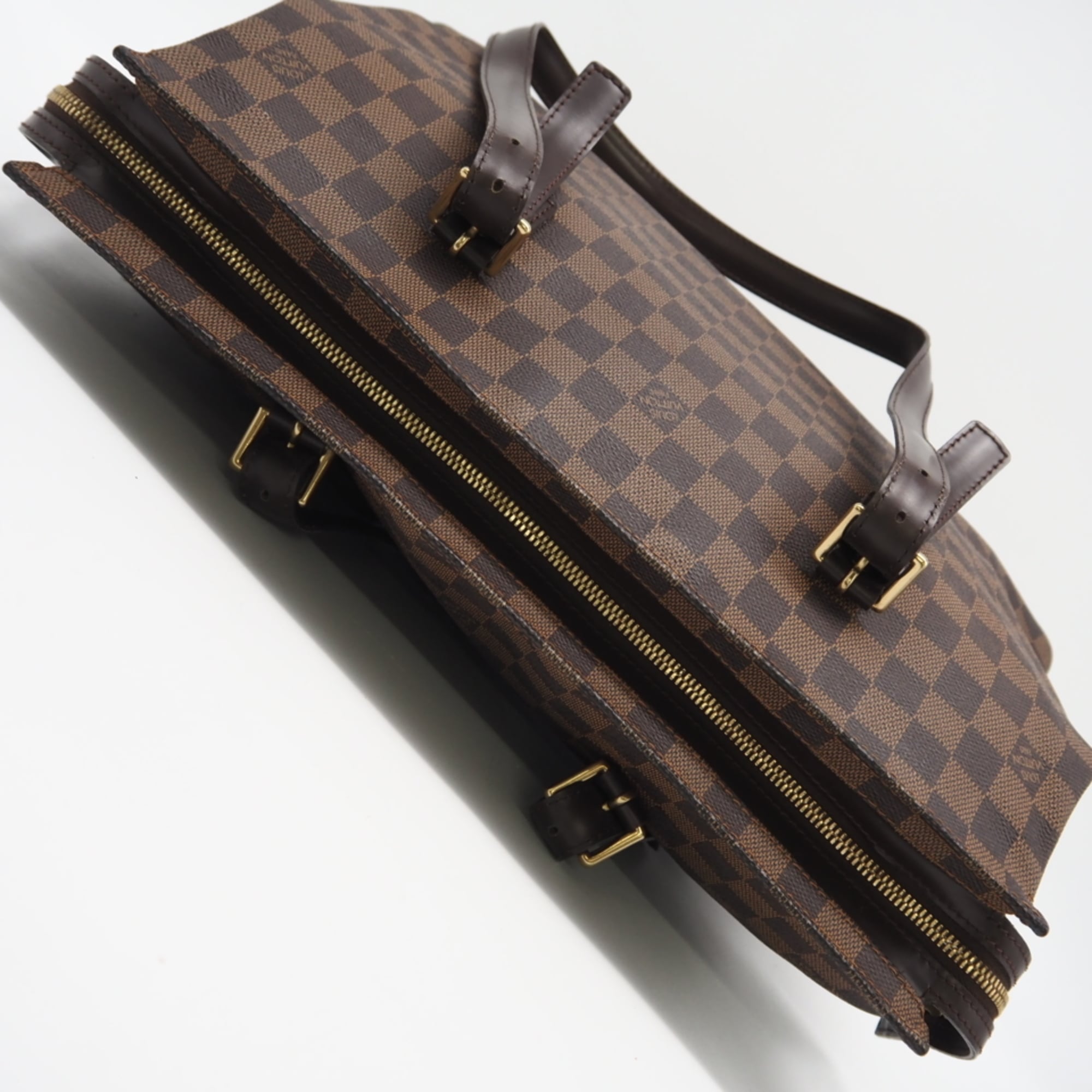 Louis Vuitton Damier Brown Coated Canvas Leather Handbag (Pre-Owned)