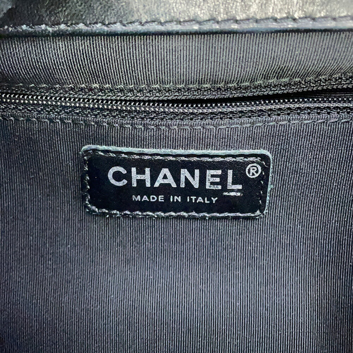 Chanel Black Dark Brown Multi-Color Tweed Leather Shoulder Bag (Pre-Owned)