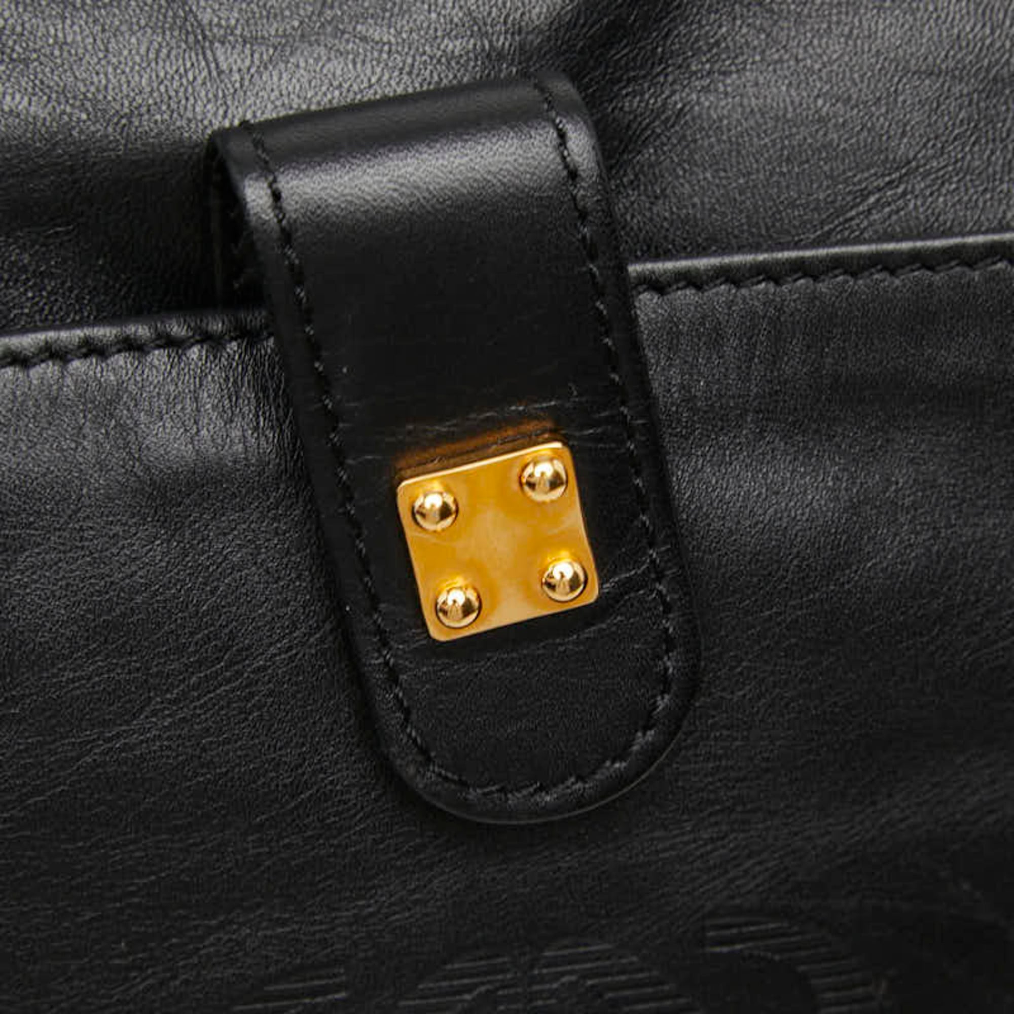 Loewe Black Leather Boston Bag Shoulder Bag (Pre-Owned)
