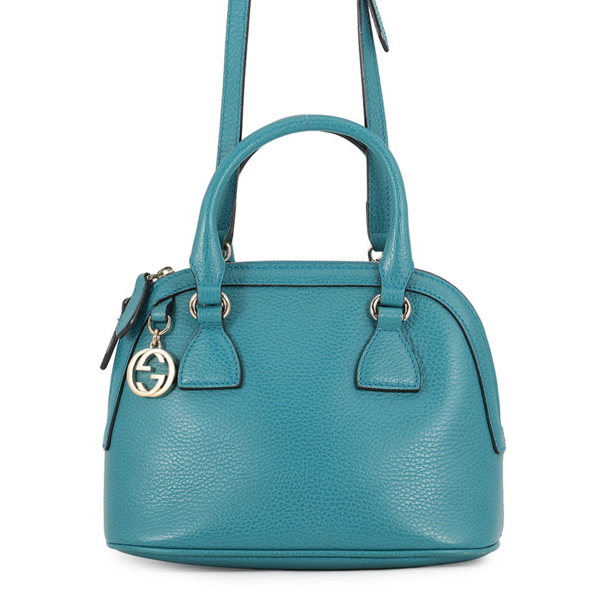 Gucci Turquoise Leather Handbag Shoulder Bag (Pre-Owned)