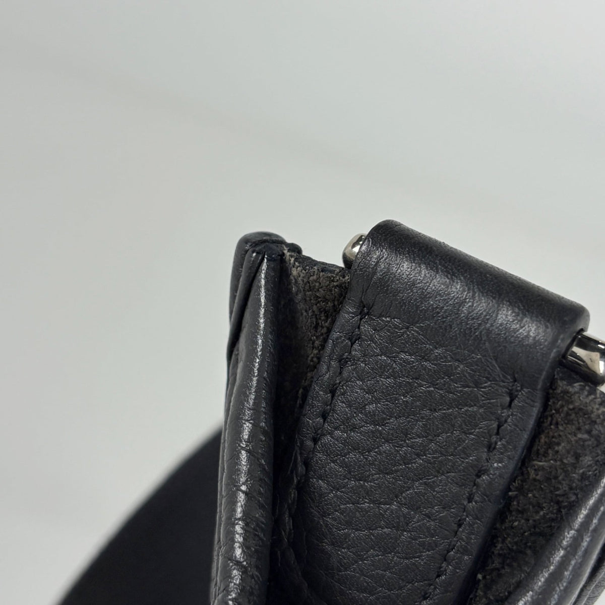 Hermes Evelyne Black Taurillon Clemence Leather Shoulder Bag (Pre-Owned)