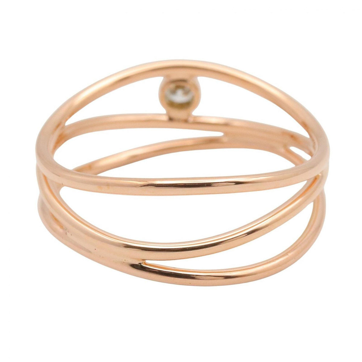 Tiffany Gold Clear Pink Gold (18K) Band Ring (Pre-Owned)