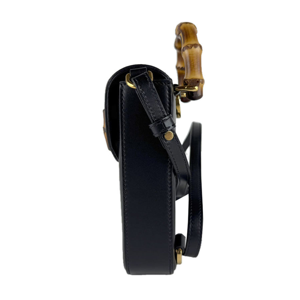 Gucci Black Leather Handbag Shoulder Bag (Pre-Owned)