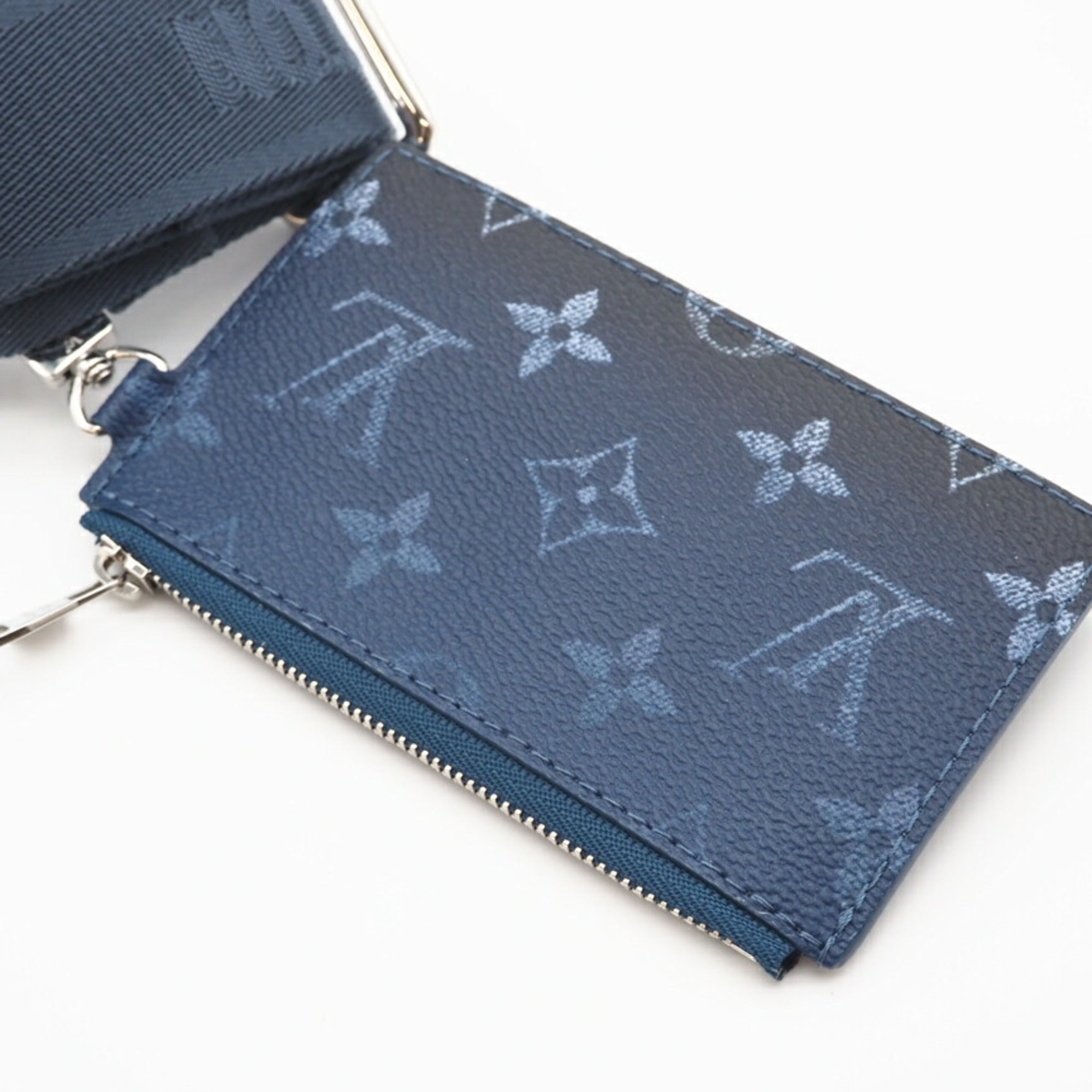 Louis Vuitton Blue Navy Coated Canvas Shoulder Bag (Pre-Owned)