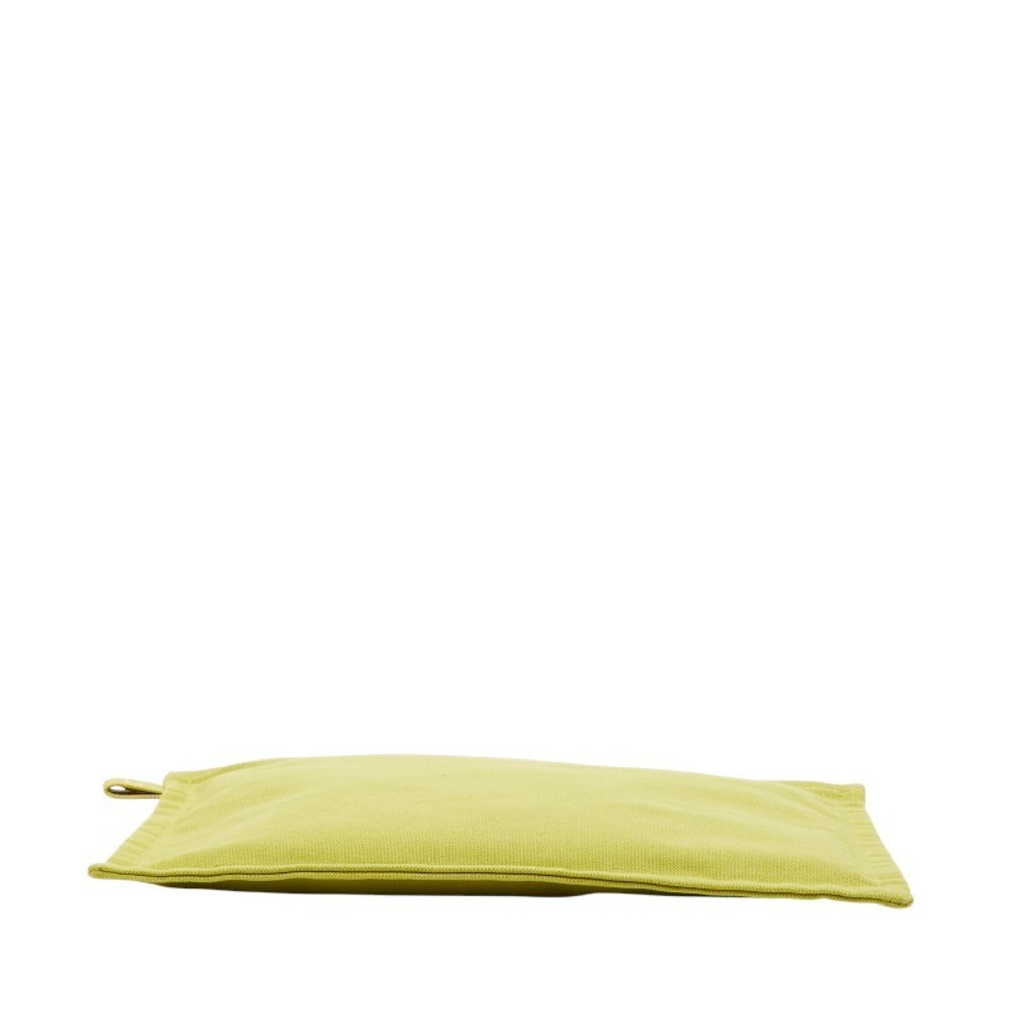 Hermes Green Cotton Pouch (Pre-Owned)