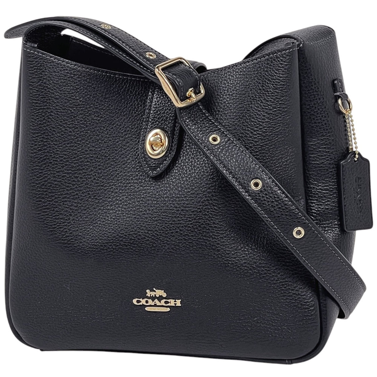 Coach Black Leather Crossbody Bag Shoulder Bag (Pre-Owned)