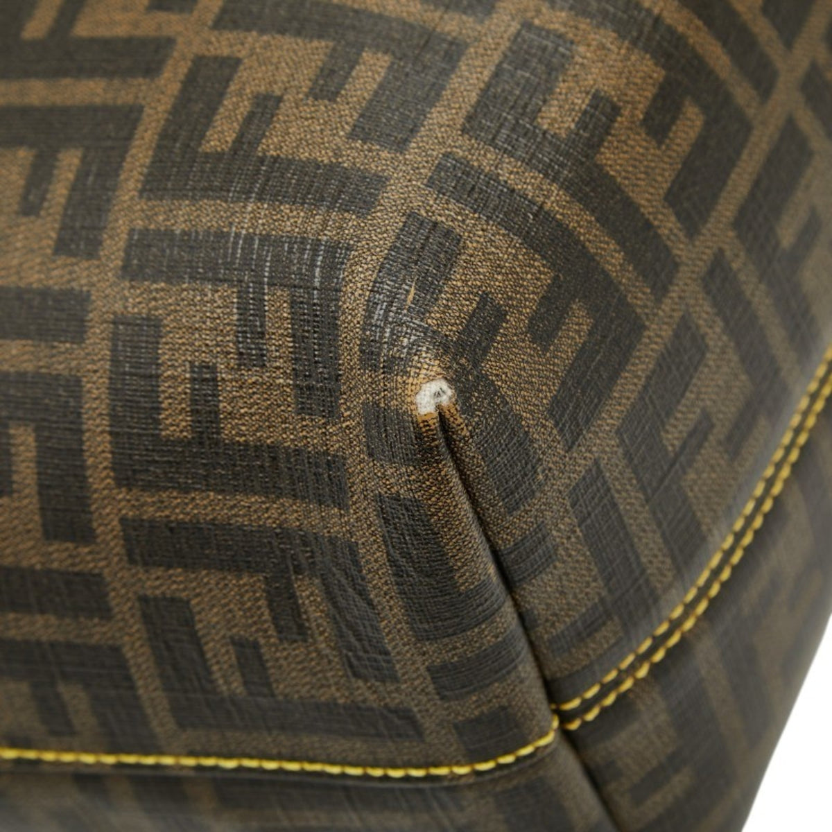 Fendi Brown Pvc Leather Tote Bag (Pre-Owned)