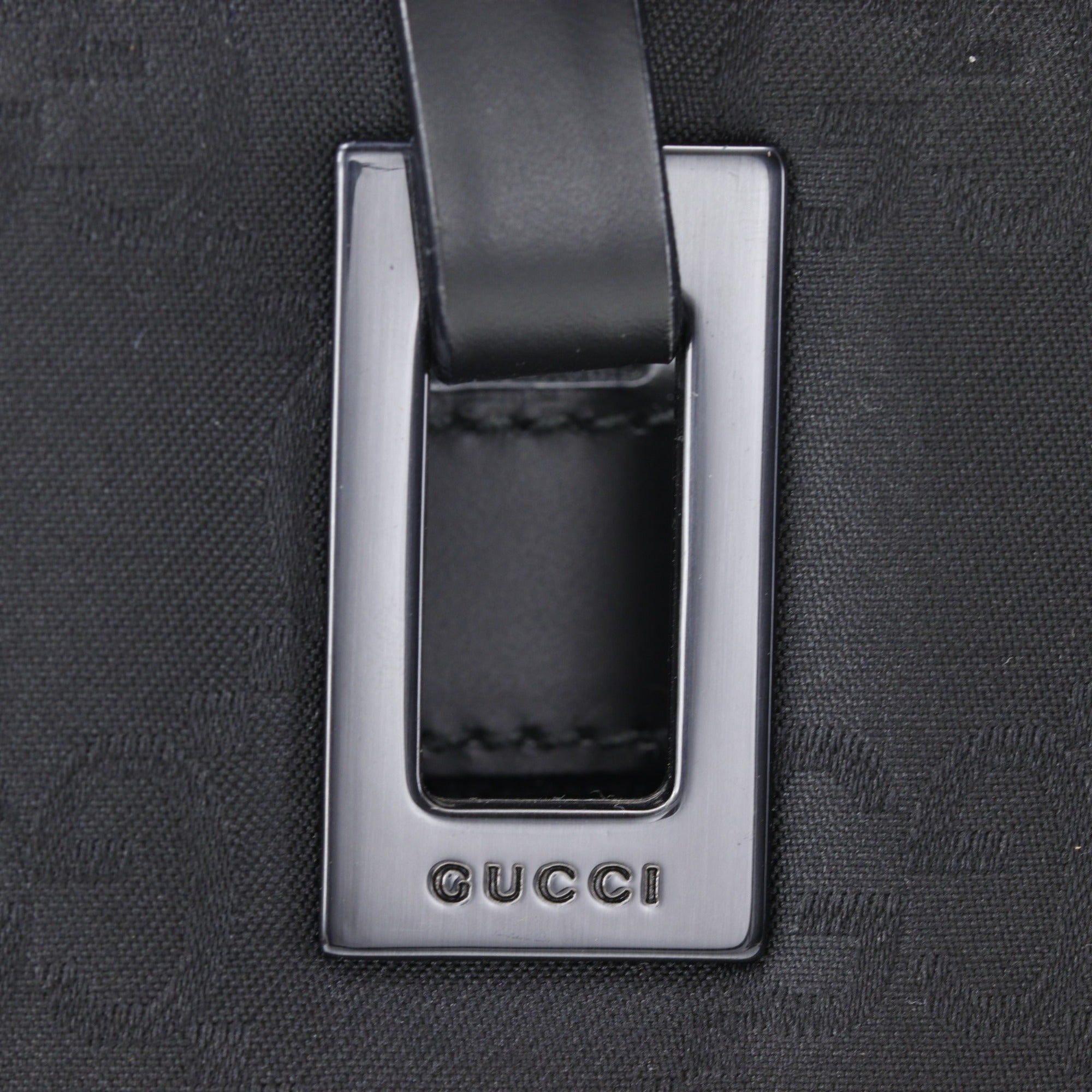 Gucci Black Nylon Canvas Tote Bag (Pre-Owned)