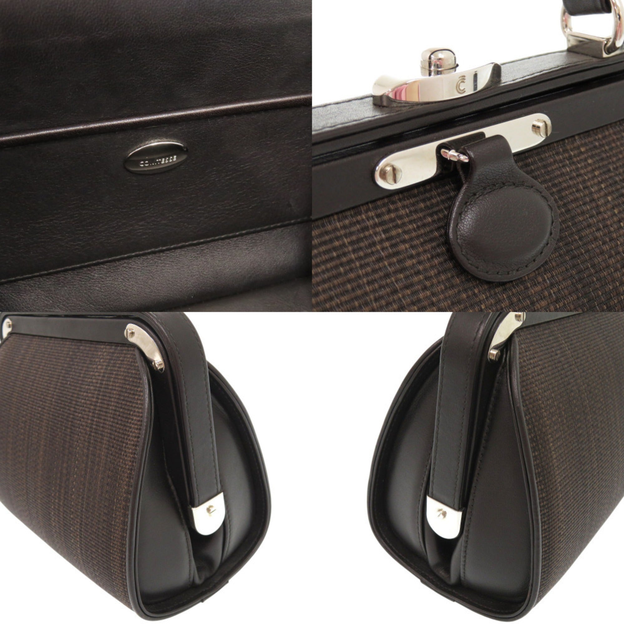 Comtesse Dark Brown Leather Handbag Shoulder Bag (Pre-Owned)