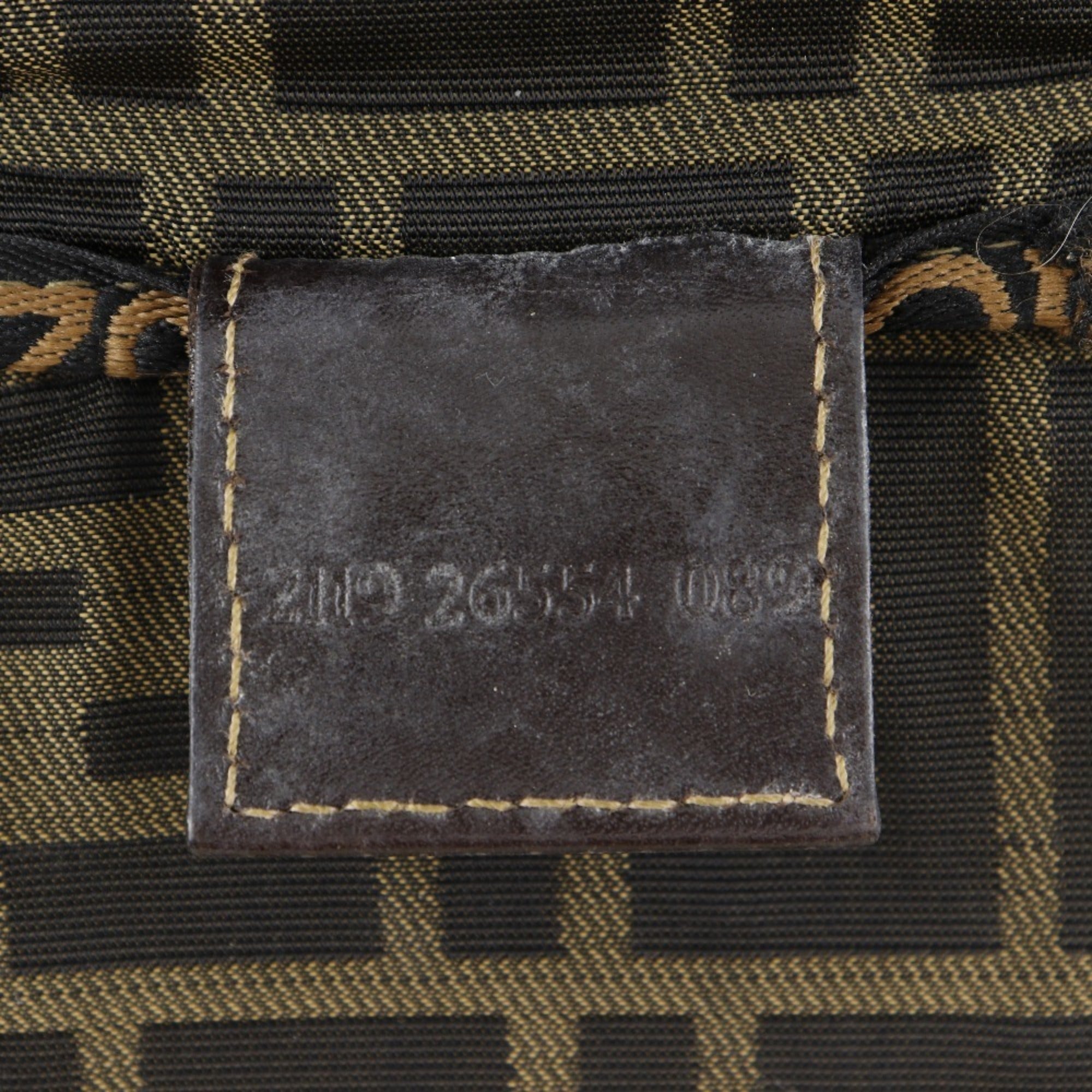 Fendi Brown Nylon Canvas Pouch (Pre-Owned)