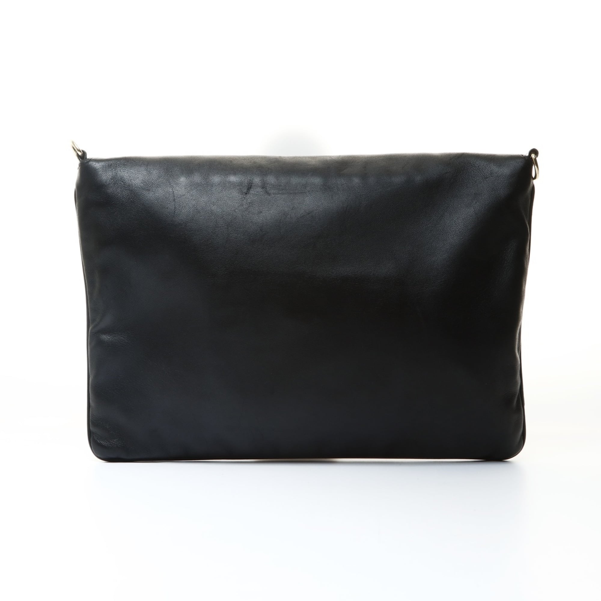 Fendi Black Leather Shoulder Bag (Pre-Owned)