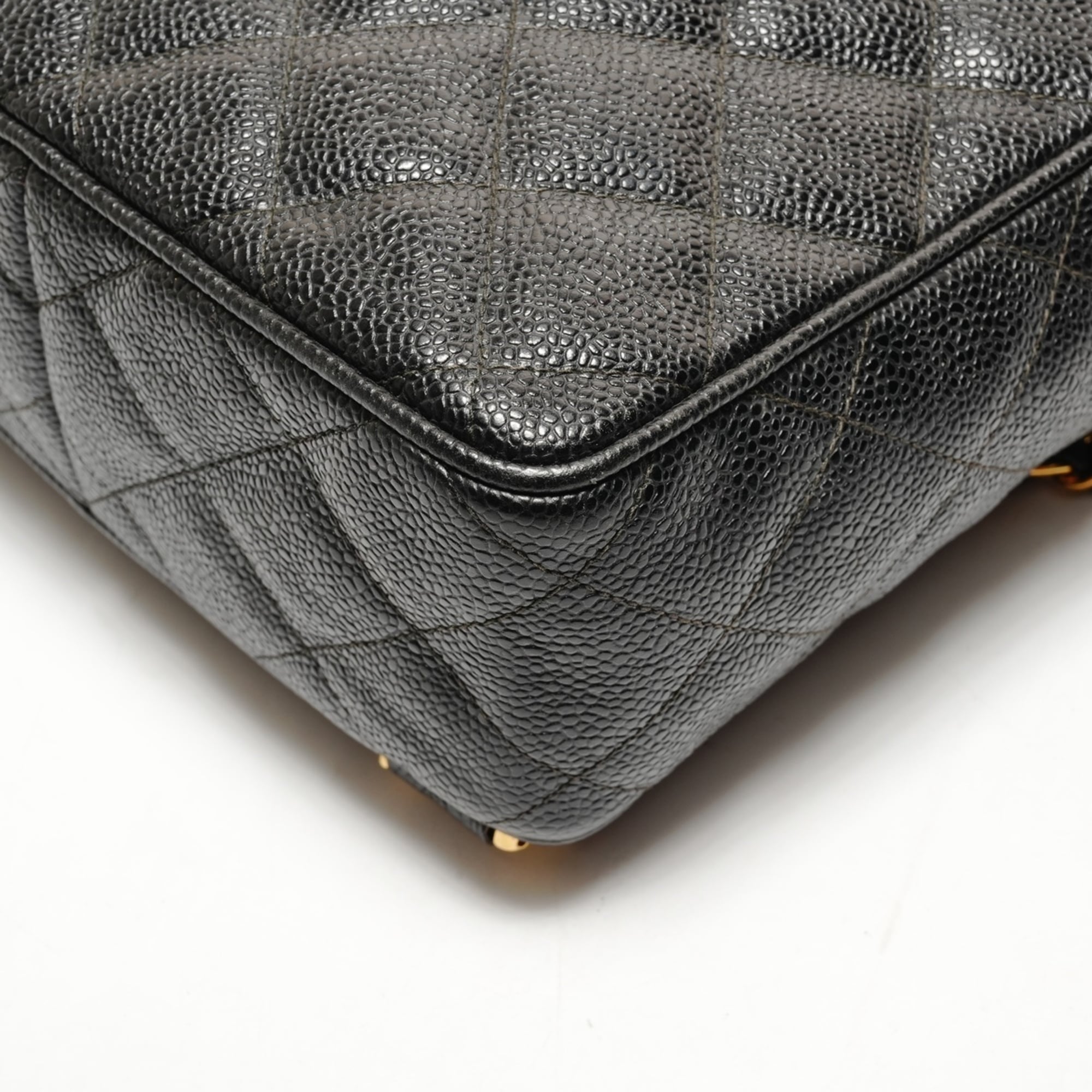 Chanel Black Grained Calfskin Backpack (Pre-Owned)