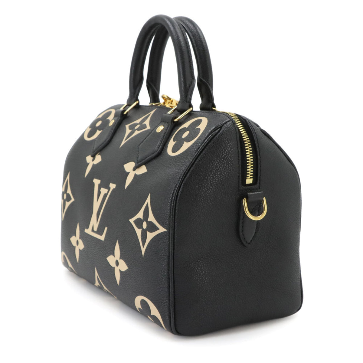 Louis Vuitton Beige Bicolor Black Monogram Monogram Empreinte Handbag (Pre-Owned)