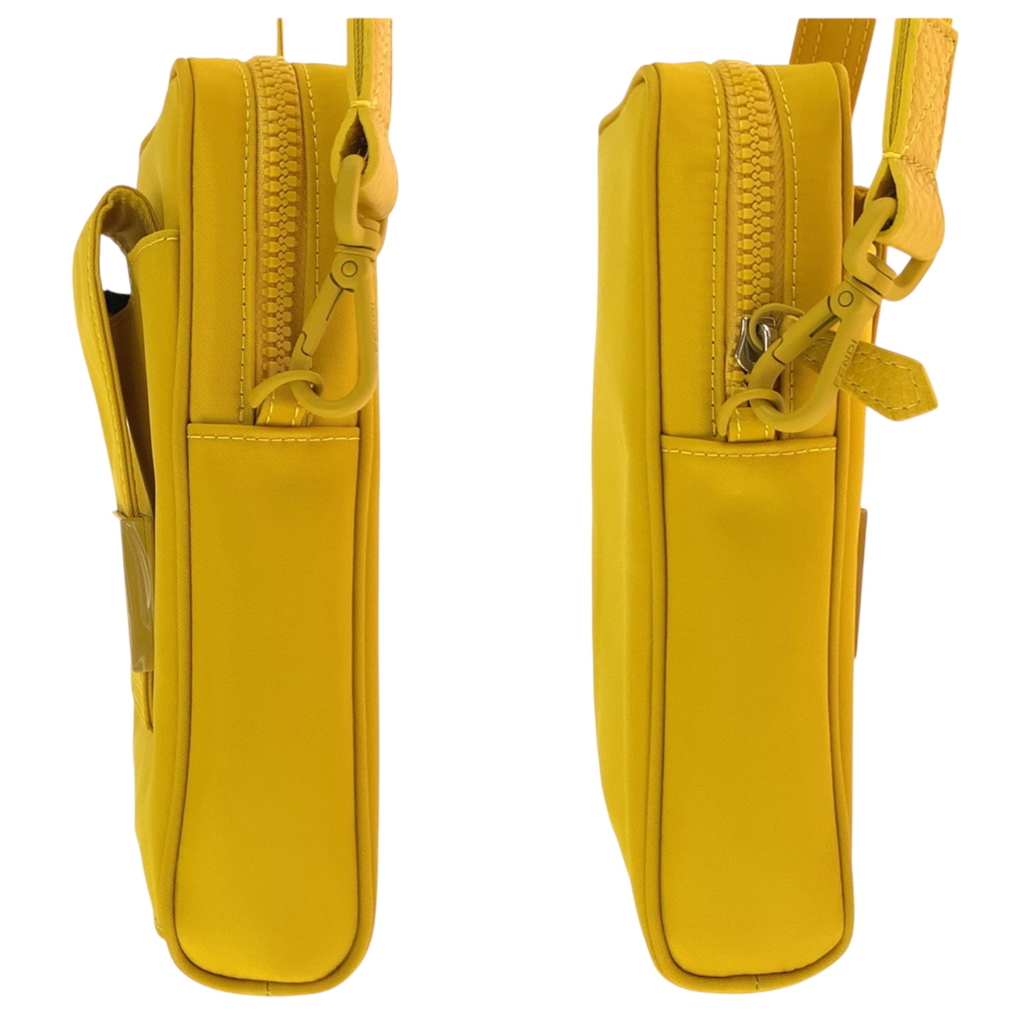 Fendi Yellow Nylon Pochette Shoulder Bag (Pre-Owned)