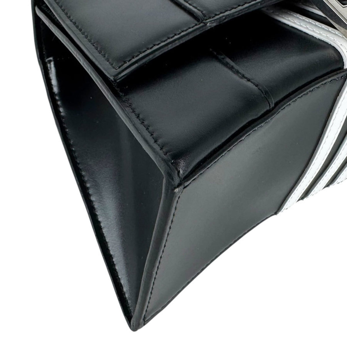 Balenciaga Black White Leather Handbag Shoulder Bag (Pre-Owned)