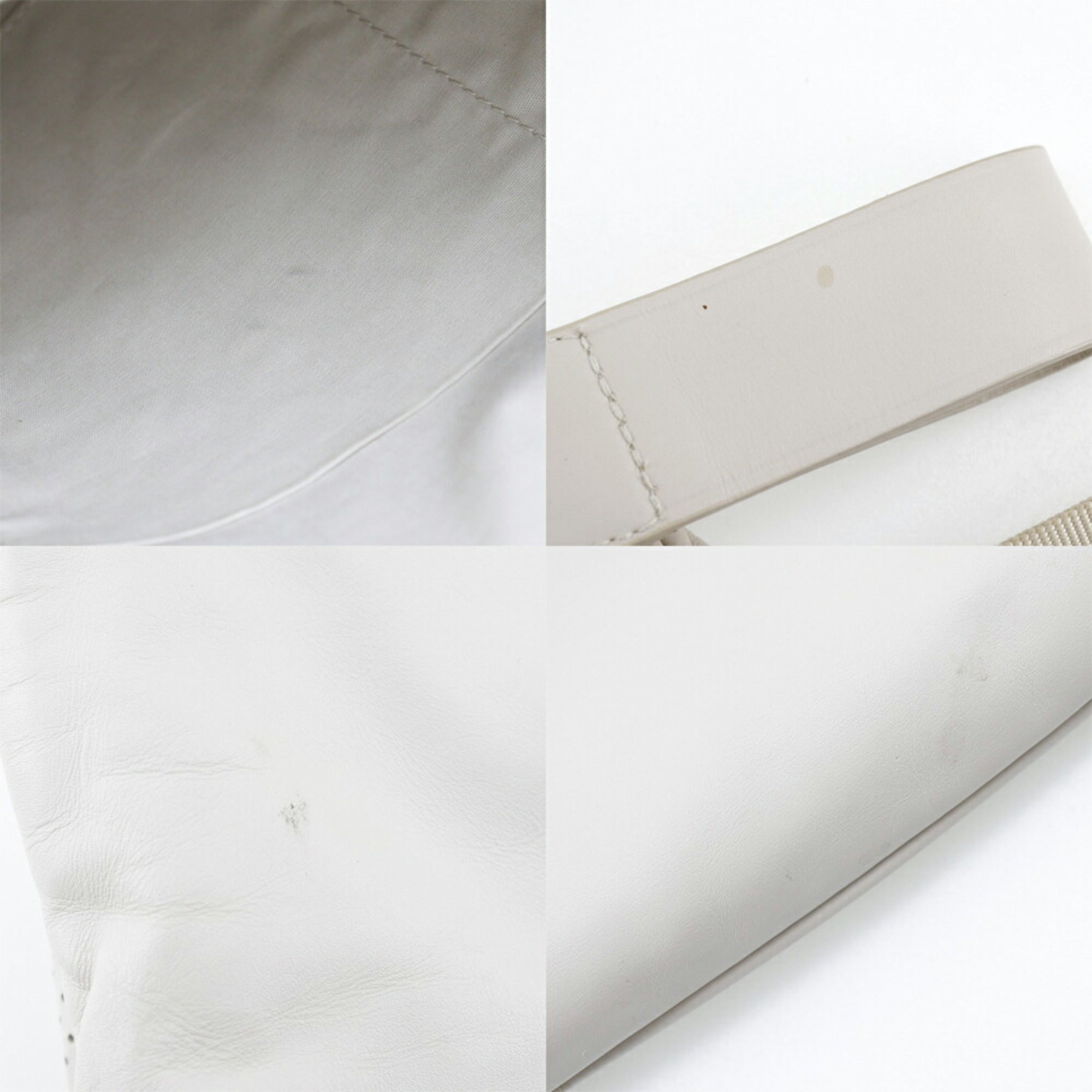 Bottega Veneta Ivory Leather Backpack (Pre-Owned)