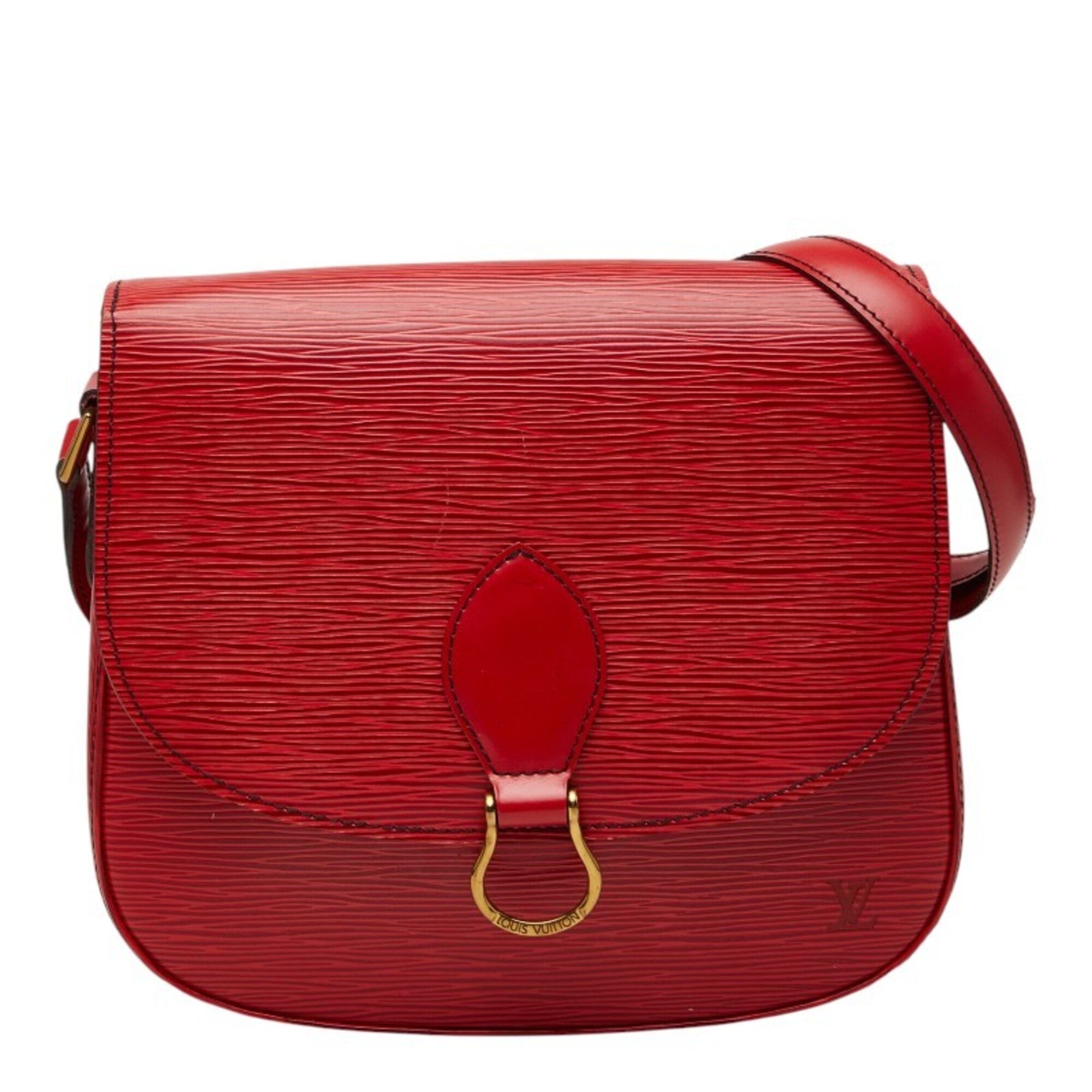 Louis Vuitton Castilian Red Leather Shoulder Bag (Pre-Owned)