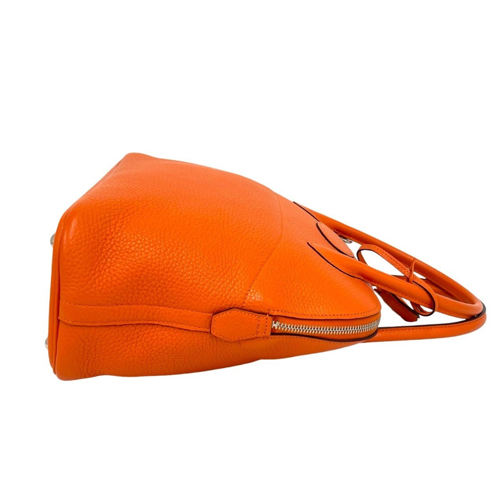 Hermes Orange Taurillon Clemence Leather Handbag Shoulder Bag (Pre-Owned)