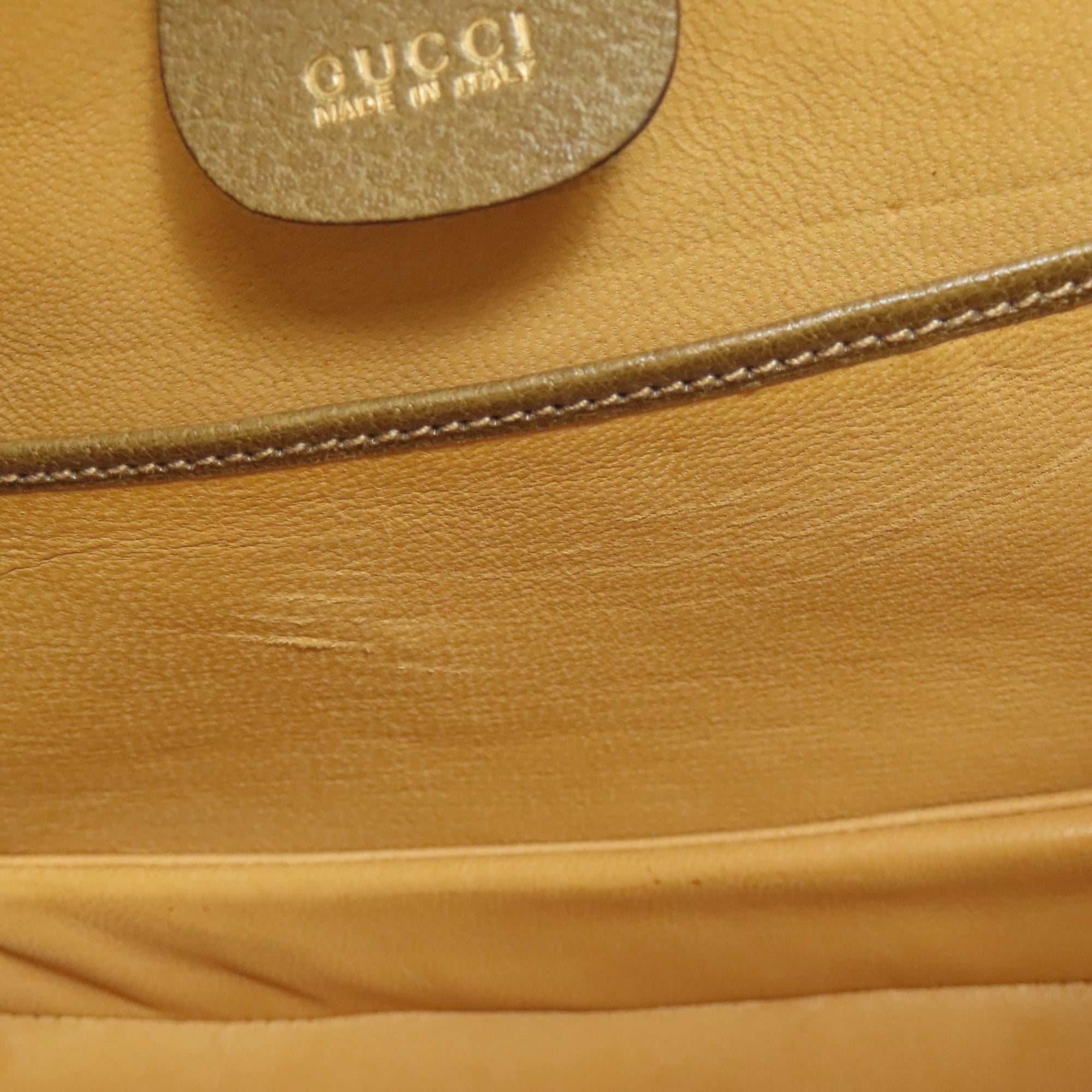 Gucci Brown Leather Handbag (Pre-Owned)